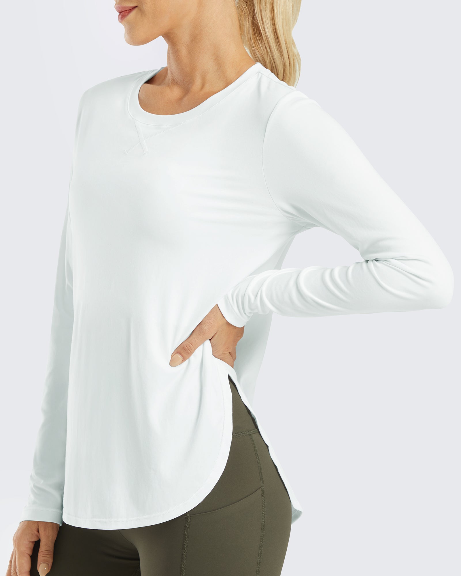 Activewear Collection | Long Sleeve Workout Shirt with UV Protection | Quick-Drying Fabric for Outdoor Comfort