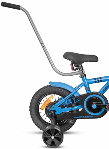 Adjustable Push Handle for Children's Bicycles with Rubber Grip | Durable Steel Design for Safe Learning and Balance