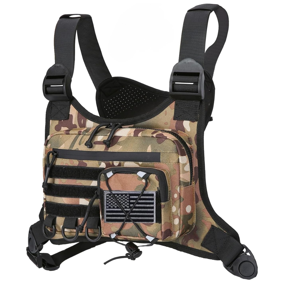 Adventure Gear | Outdoor Bag with Adjustable Straps & Water-Resistant Design | Compact Chest Pack for Active Lifestyles