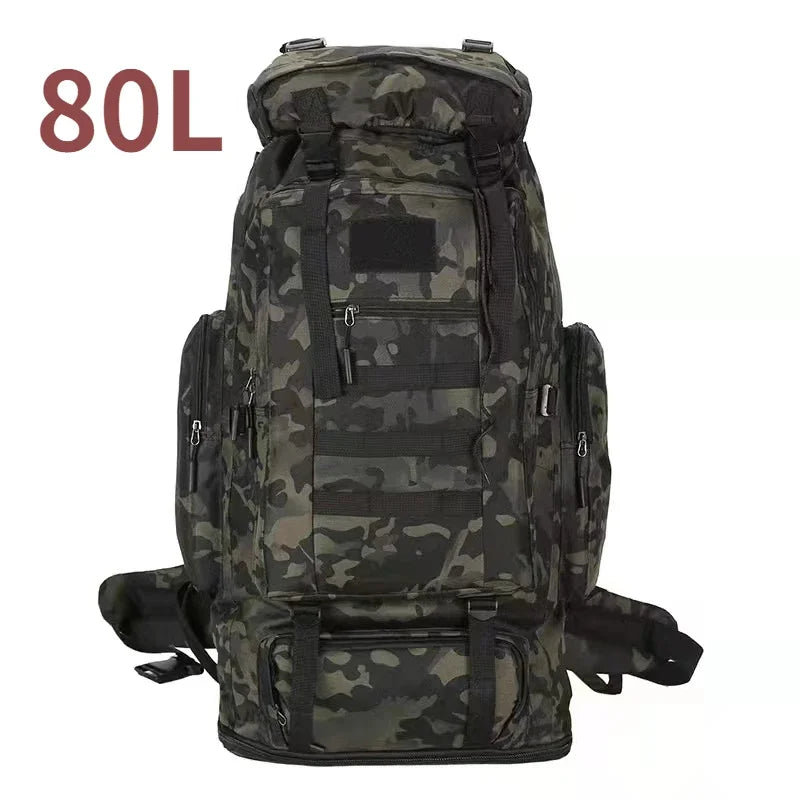 Adventure Gear | Travel Backpack with 80L Capacity & Multiple Compartments | Durable Outdoor Bag for Hiking and Camping