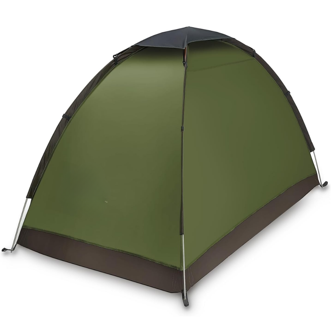 Adventure Ready | Camping Tent for 1-2 Persons with Rainfly & Ventilated Mesh | Lightweight and Compact for Easy Transport