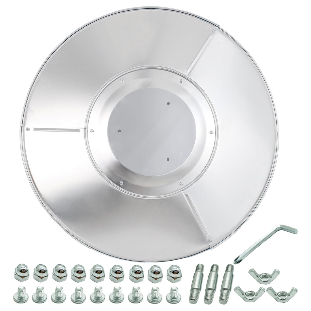 Aluminum Reflector Shield | 33-Inch Outdoor Heating Accessory with Wide Coverage | Durable Design for Patios and Gardens