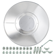 Aluminum Reflector Shield | 33-Inch Outdoor Heating Accessory with Wide Coverage | Durable Design for Patios and Gardens