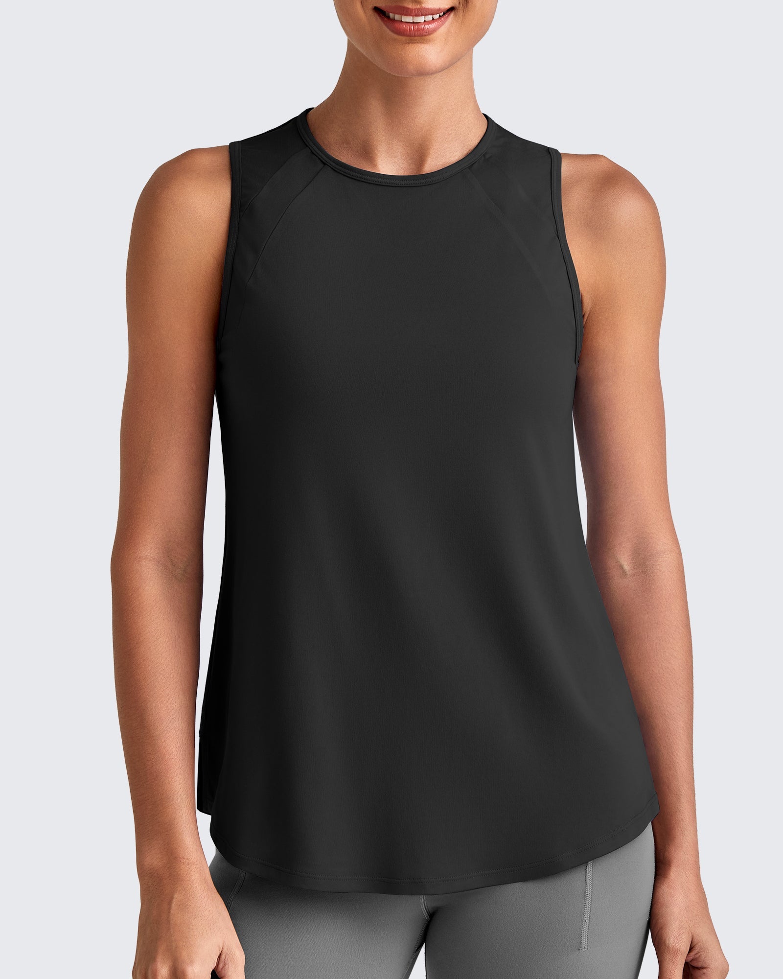 Athletic Sleeveless Long Tank Top with Quick-Dry Fabric | Flowy Design for Comfort and Mobility