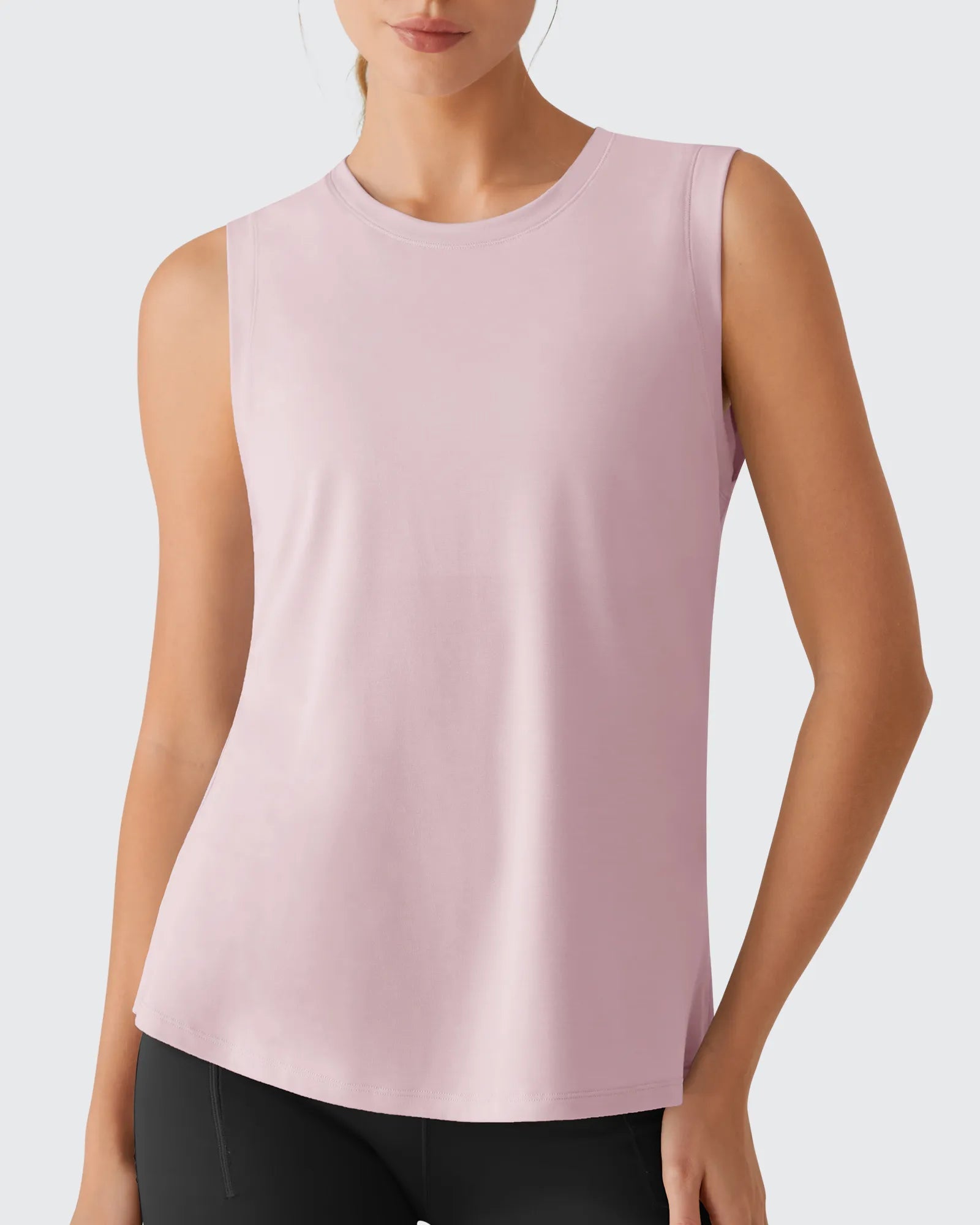 Athletic Tanks | Women's Workout Tank Tops with Loose Fit & Side Slits | Versatile Design for Gym and Casual Wear