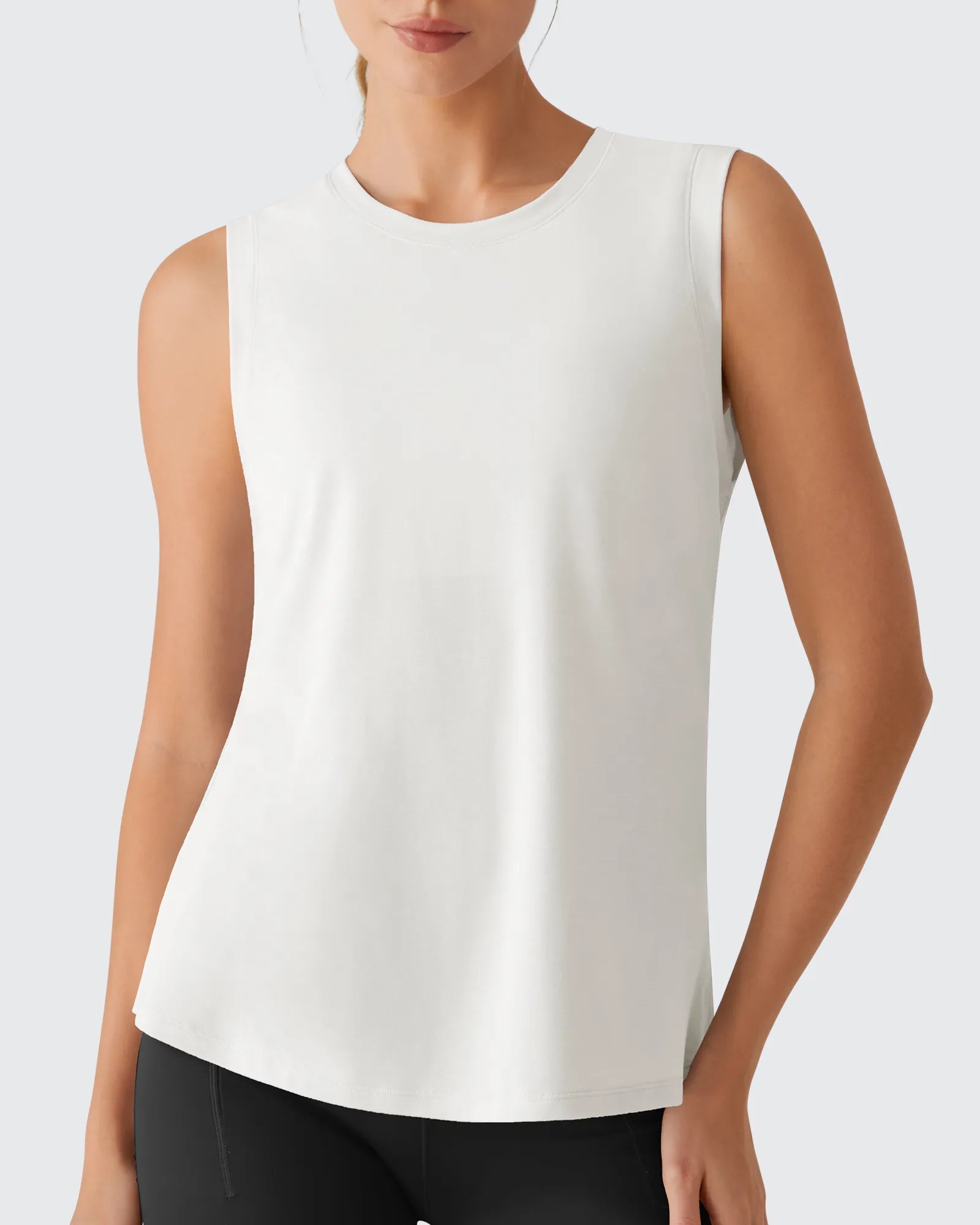 Athletic Tanks | Women's Workout Tank Tops with Loose Fit & Side Slits | Versatile Design for Gym and Casual Wear