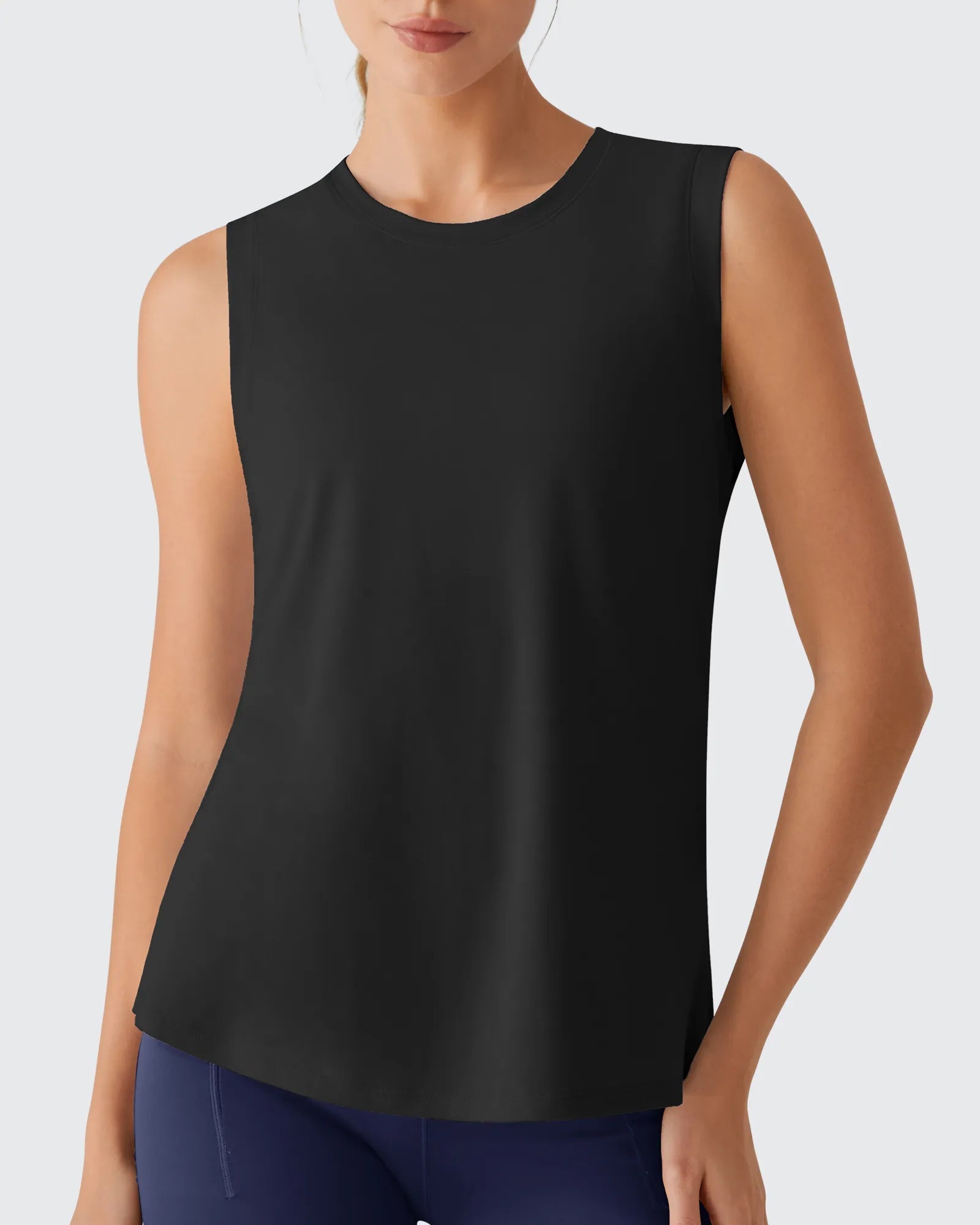 Athletic Tanks | Women's Workout Tank Tops with Loose Fit & Side Slits | Versatile Design for Gym and Casual Wear