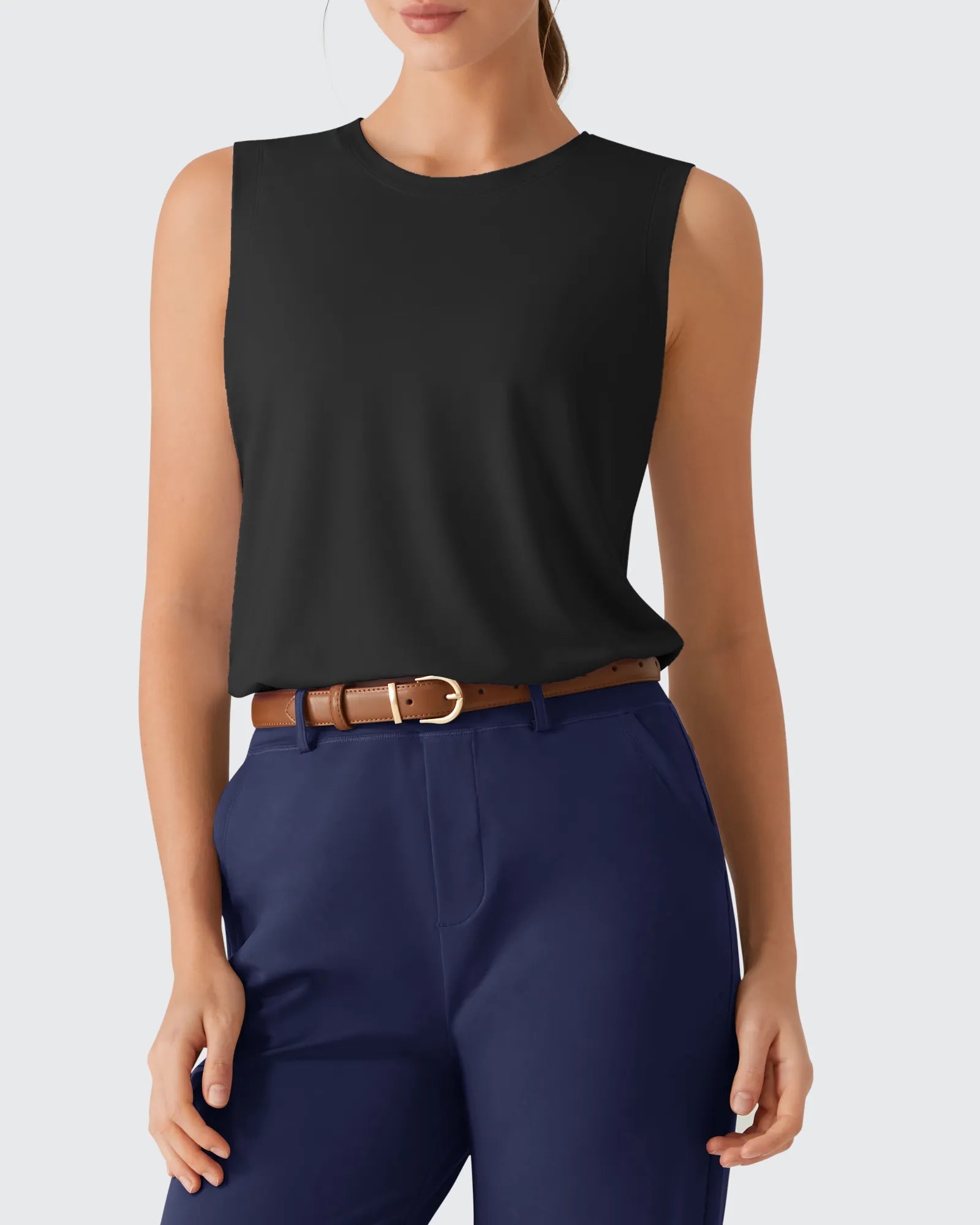 Athletic Tanks | Women's Workout Tank Tops with Loose Fit & Side Slits | Versatile Design for Gym and Casual Wear