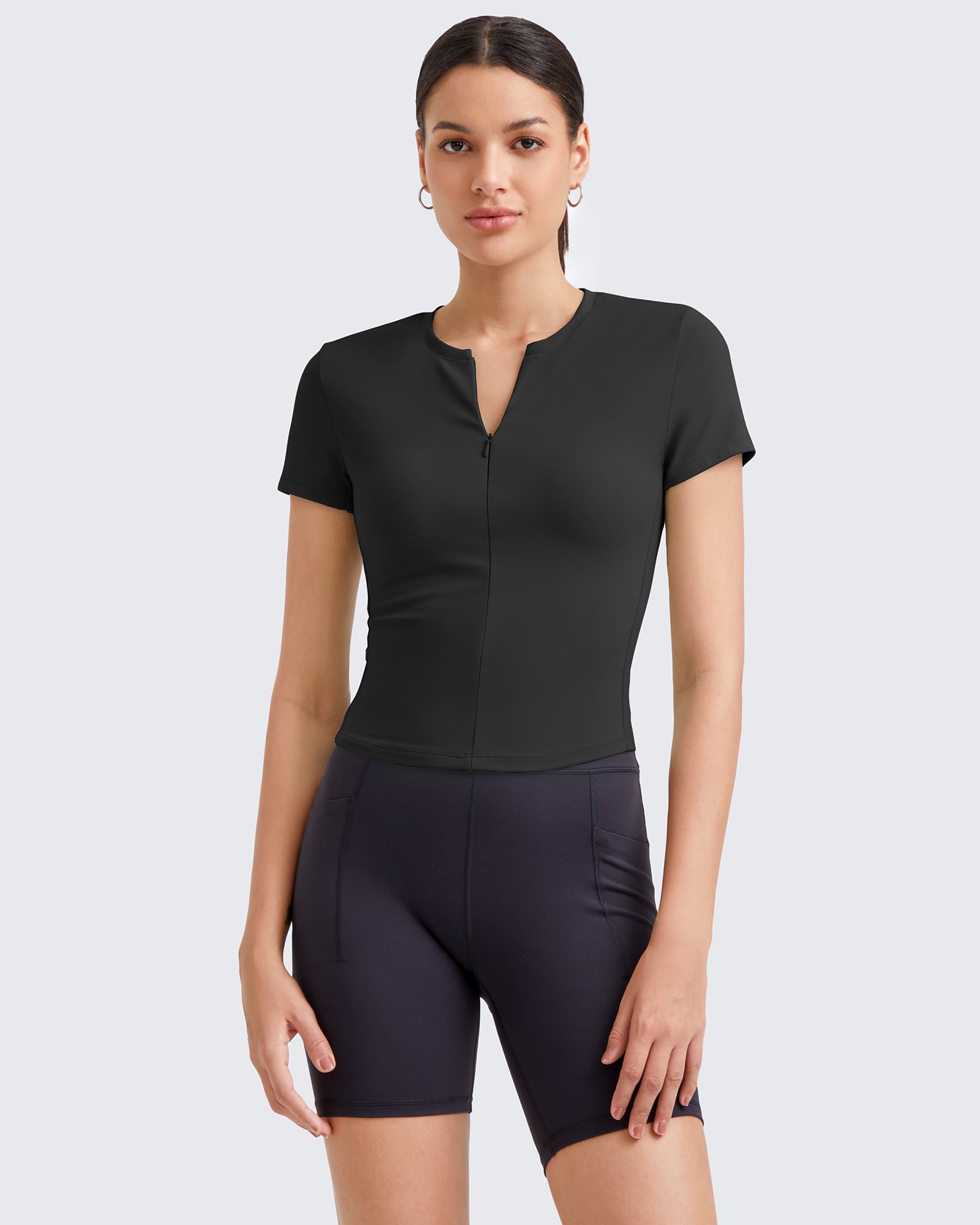 Athletic Wear Collection | Half Zip Slim Fit Shirt with Contoured Design | Versatile Top for Workouts and Daily Wear