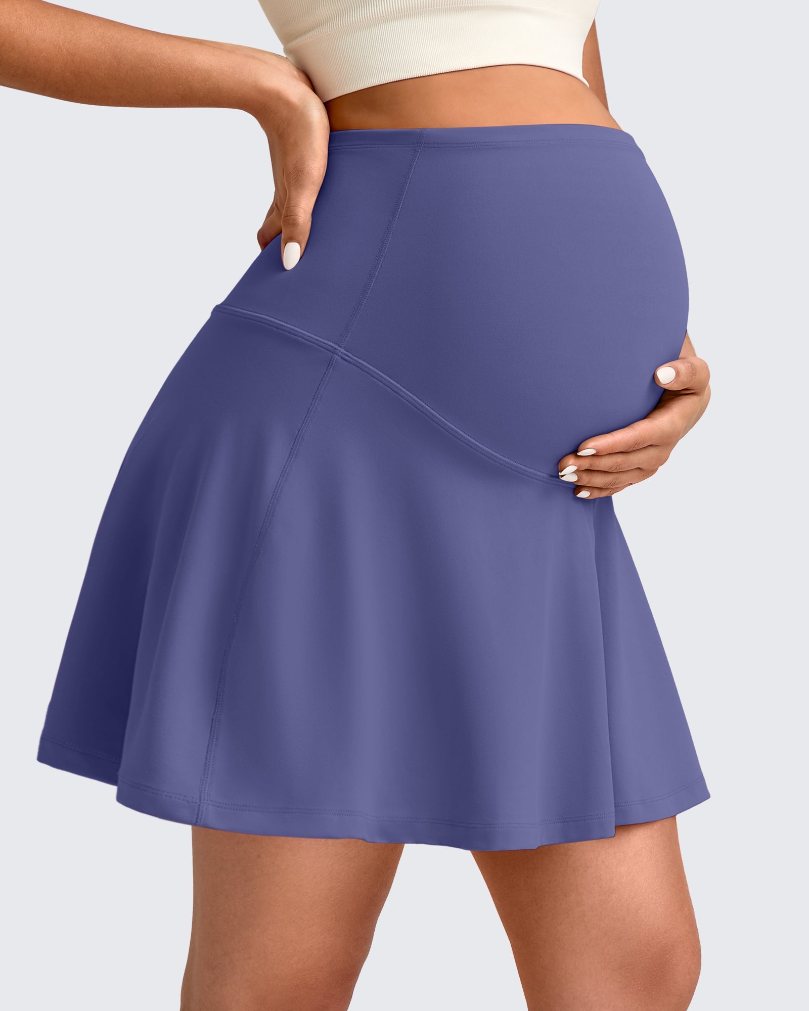 BareFeel | Maternity Skirt with One Pocket & Lightweight Fabric | Comfortable Design for Active Moms