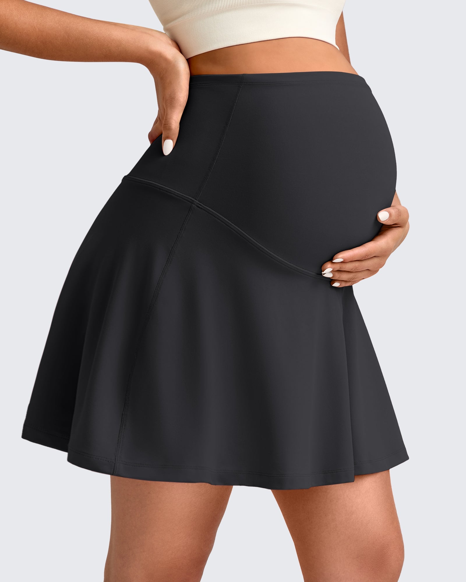 BareFeel | Maternity Skirt with One Pocket & Lightweight Fabric | Comfortable Design for Active Moms