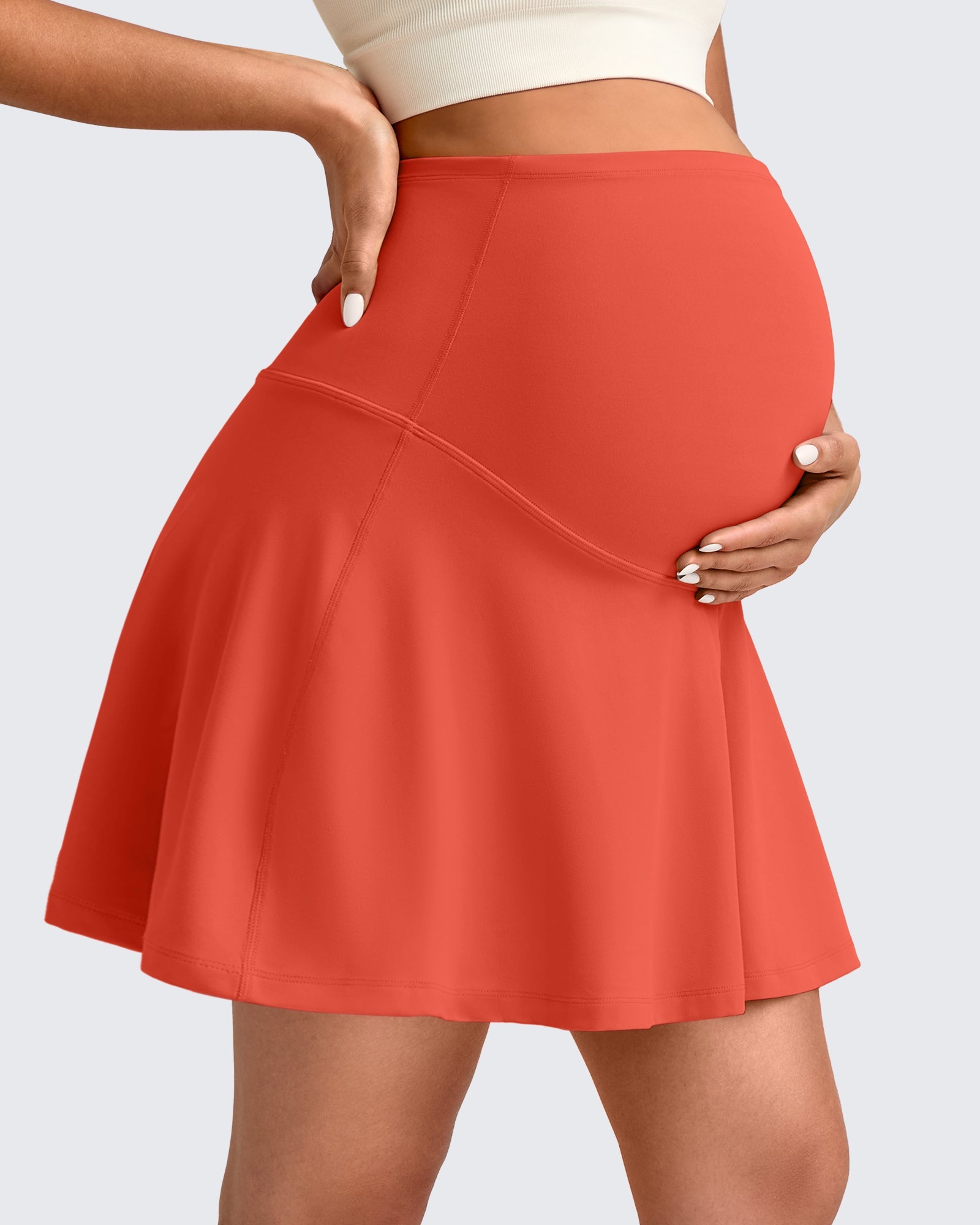 BareFeel | Maternity Skirt with One Pocket & Lightweight Fabric | Comfortable Design for Active Moms