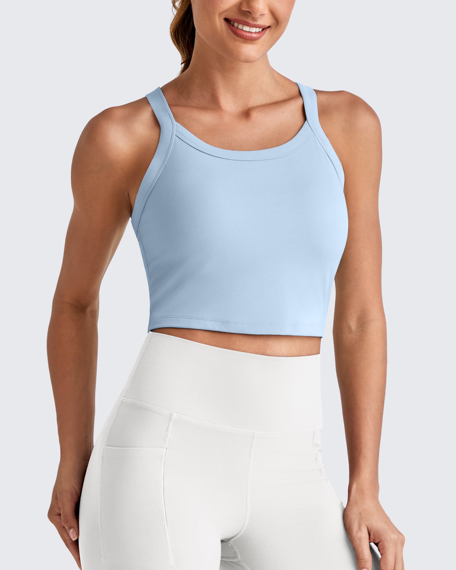 BareFeel | Racerback Cropped Sports Bra with All-Day Comfort | Minimal Design for Confident Fit