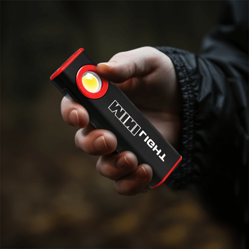 Compact Flashlight | 1600 Lumens Rechargeable Flashlight with Dual Light Sources | Waterproof for Outdoor Activities