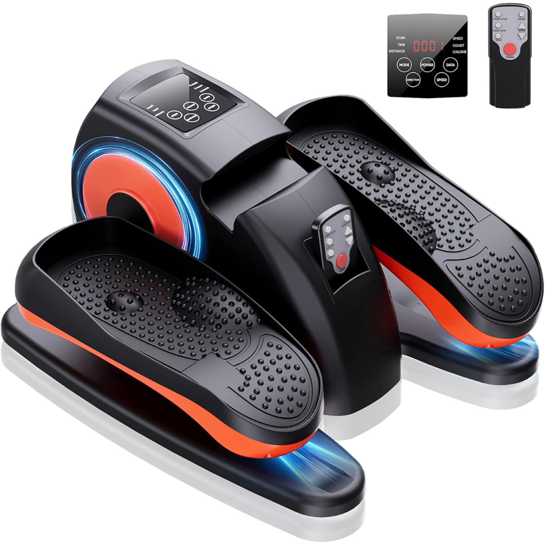 Compact Under Desk Elliptical Machine with Remote Control & LCD Display | Adjustable Speed for Seamless Workouts