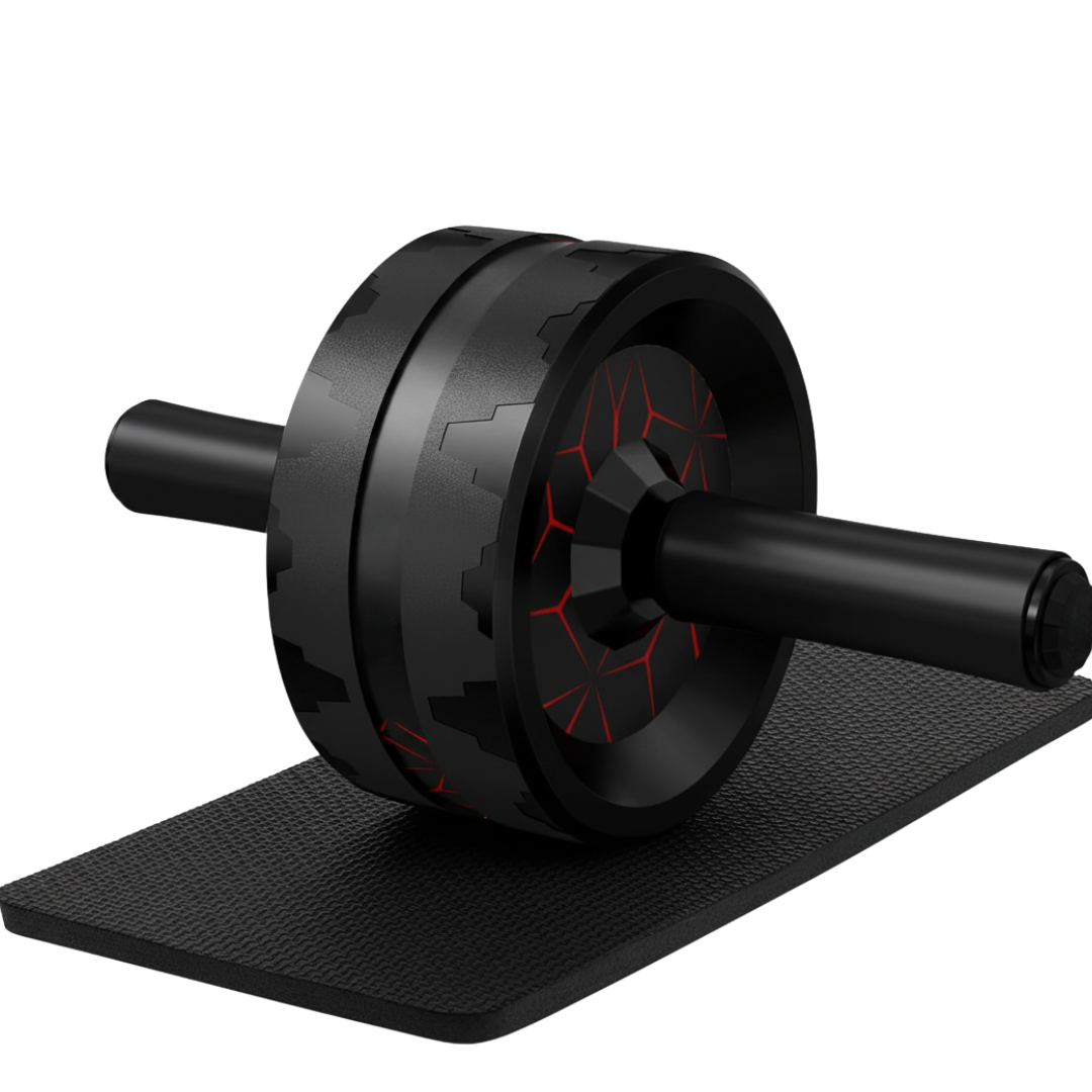 Core Strength | Dual Wheel Ab Roller Wheel with Steel Core & Knee Mat | Compact Design for Effective Workouts