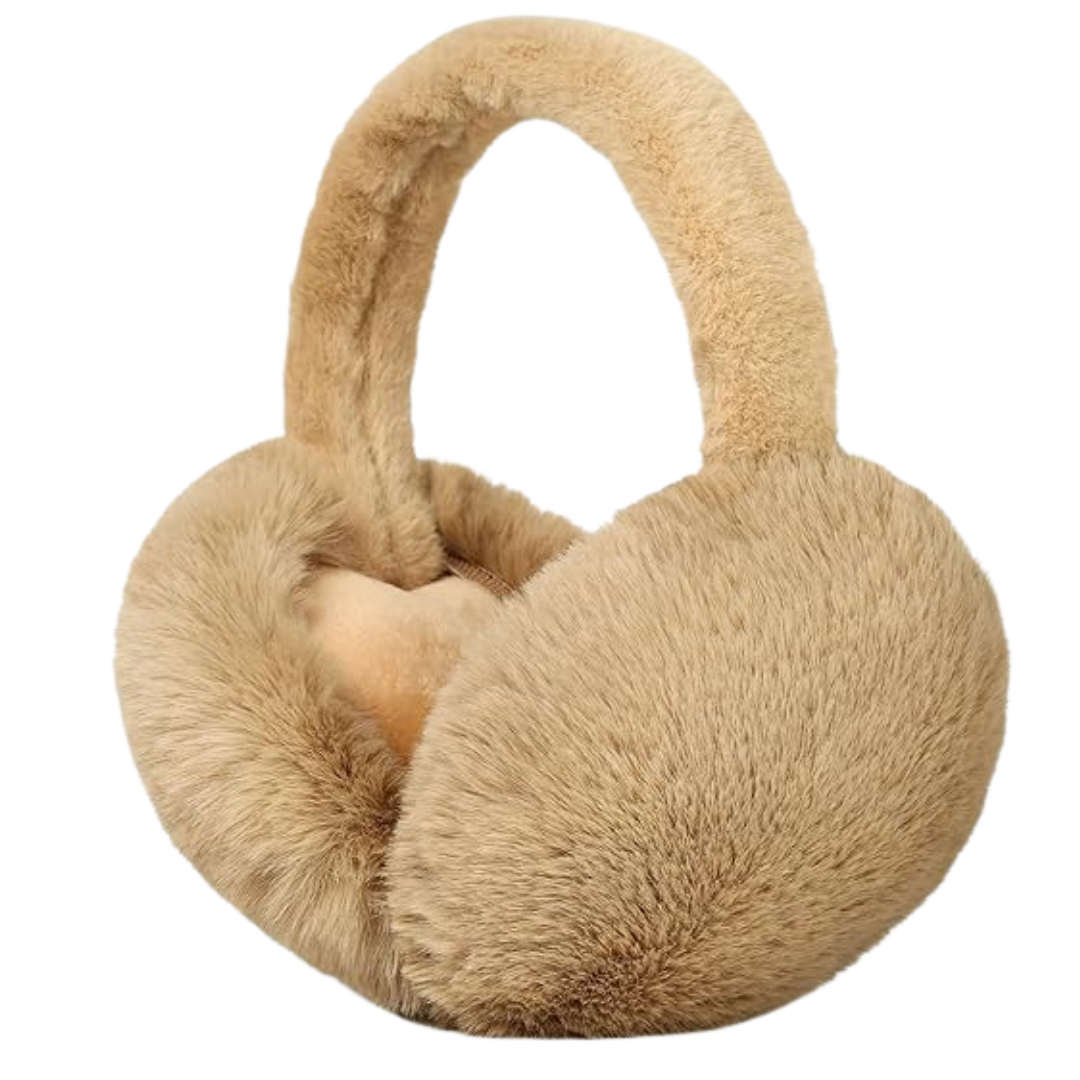 Cozy Comfort | Faux Fur Ear Muffs with Adjustable Headband | Foldable Design for Warmth and Portability