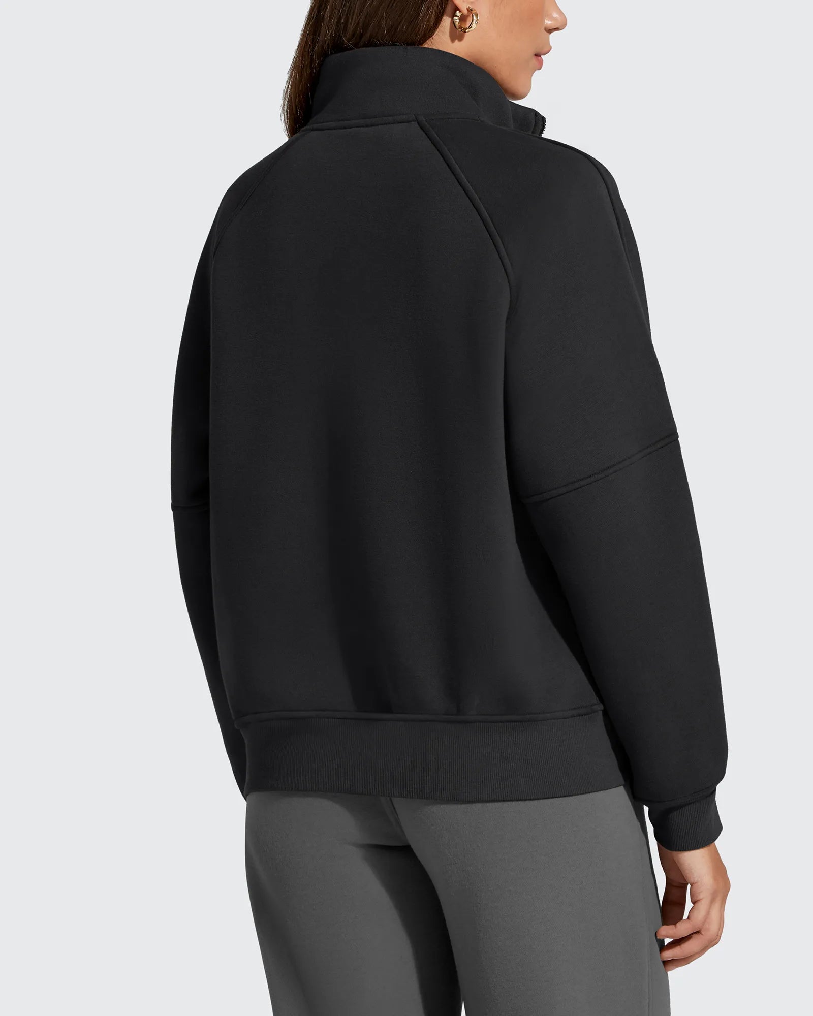 Cozy Fleece Pullover | Half Zip Sweatshirt with Mock Neck Design | Breathable Fabric for Everyday Comfort