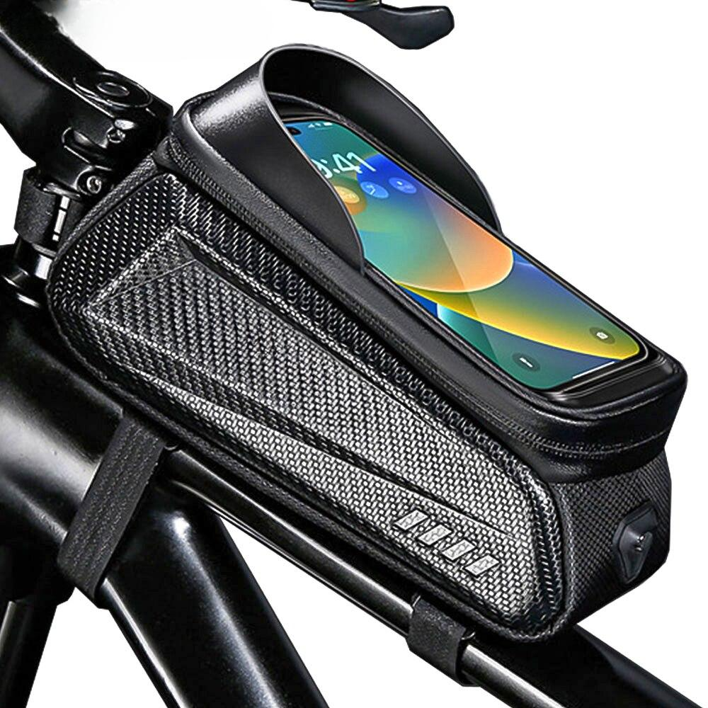 Cycling Essentials | Bike Phone Holder with Touch-Sensitive Cover | Durable EVA Design for Easy Access and Secure Storage