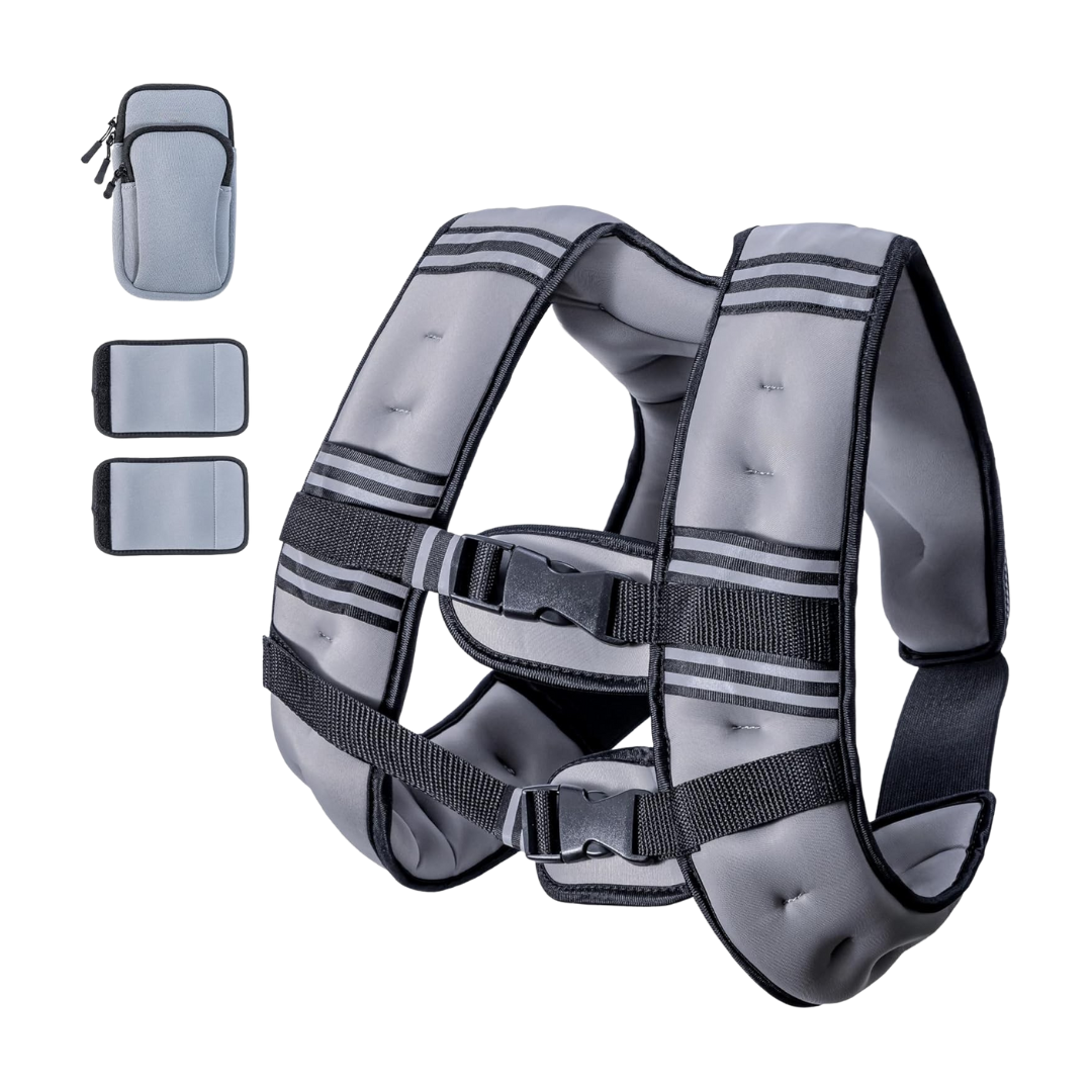 Dynamic Fitness | Weighted Vest for Running with Adjustable Fit | Breathable Lycra Design for Enhanced Strength and Endurance