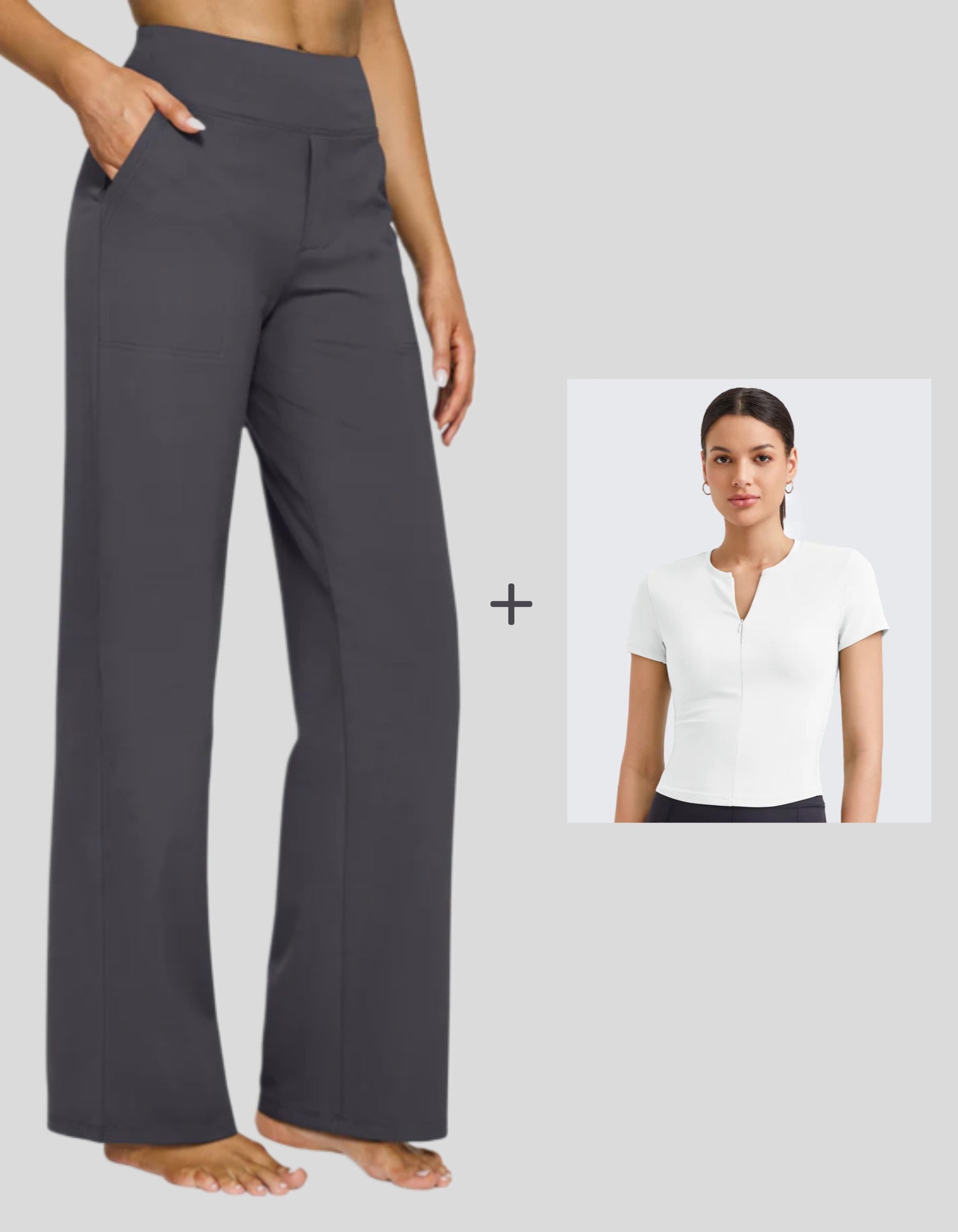 Effortless Style | Women's Casual Pant Sets with Slim Fit Top | Comfortable Matching Outfit for Office and After-Work Activities