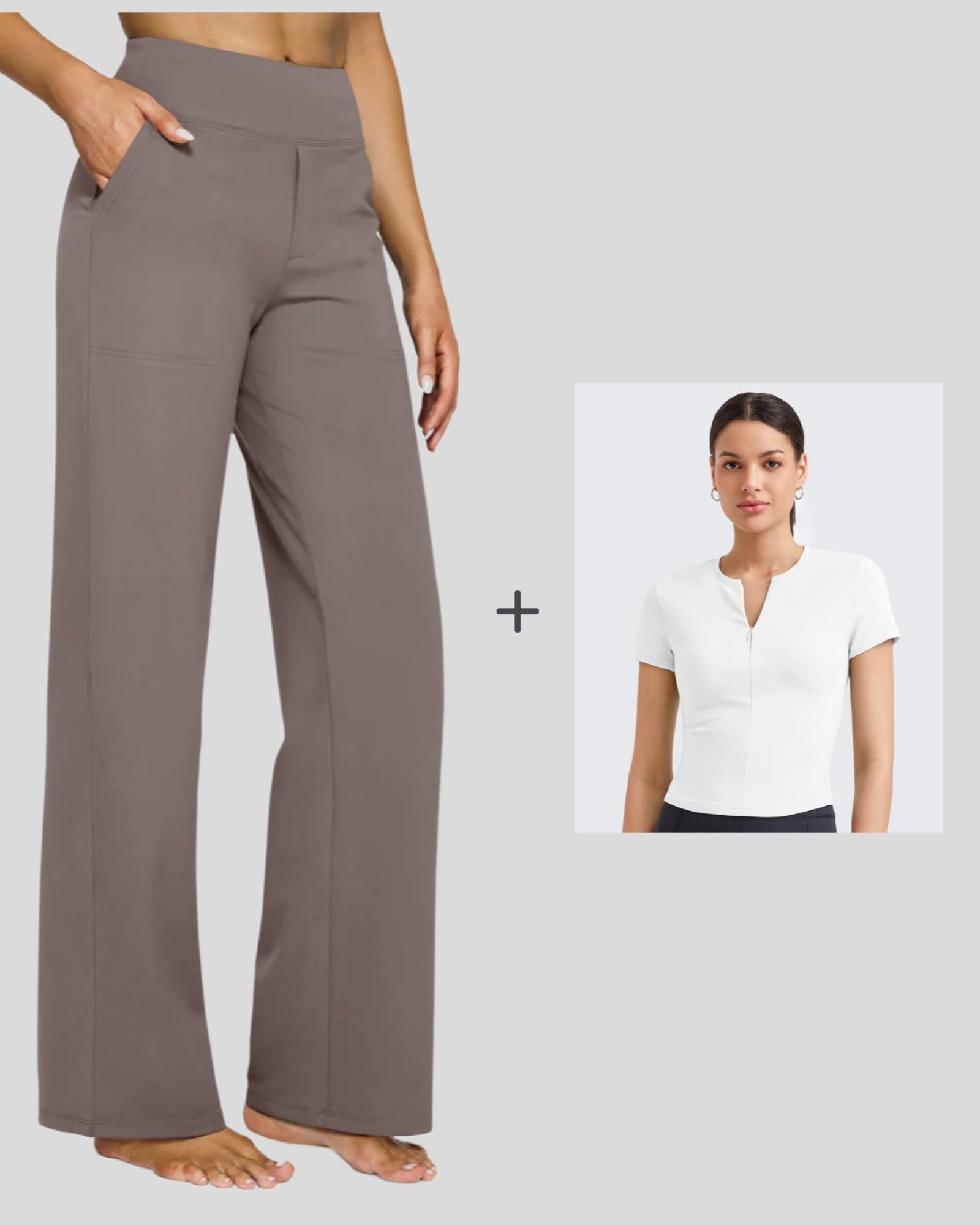 Effortless Style | Women's Casual Pant Sets with Slim Fit Top | Comfortable Matching Outfit for Office and After-Work Activities