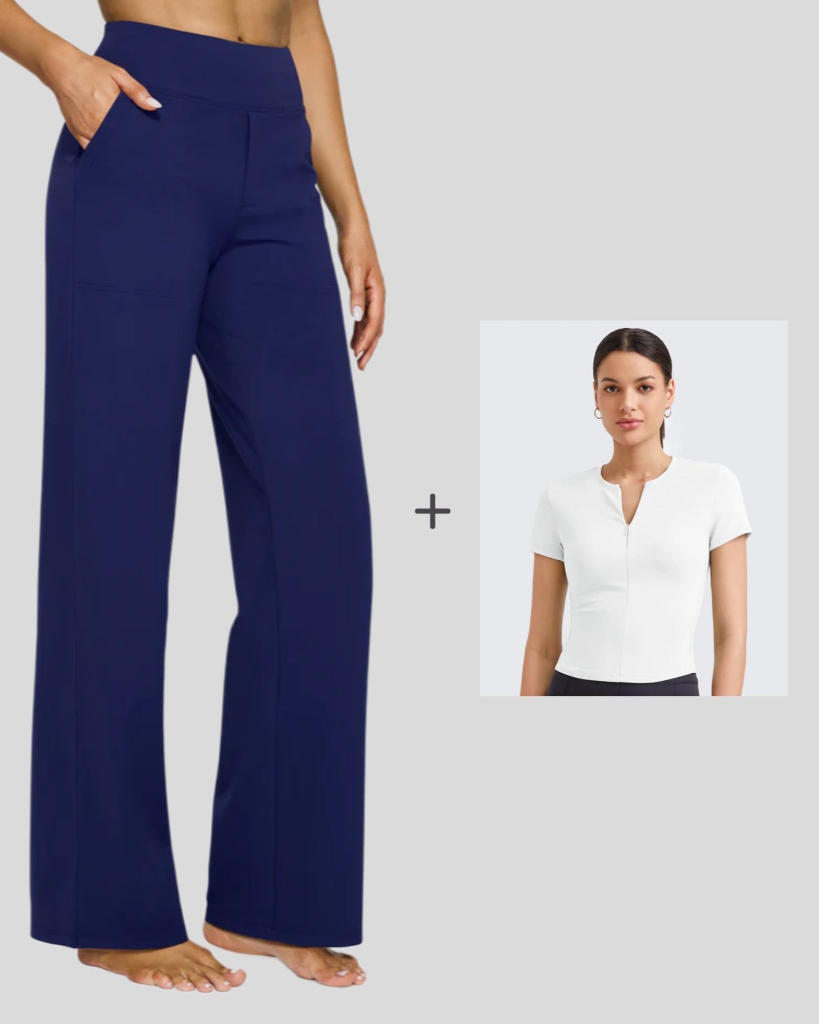 Effortless Style | Women's Casual Pant Sets with Slim Fit Top | Comfortable Matching Outfit for Office and After-Work Activities