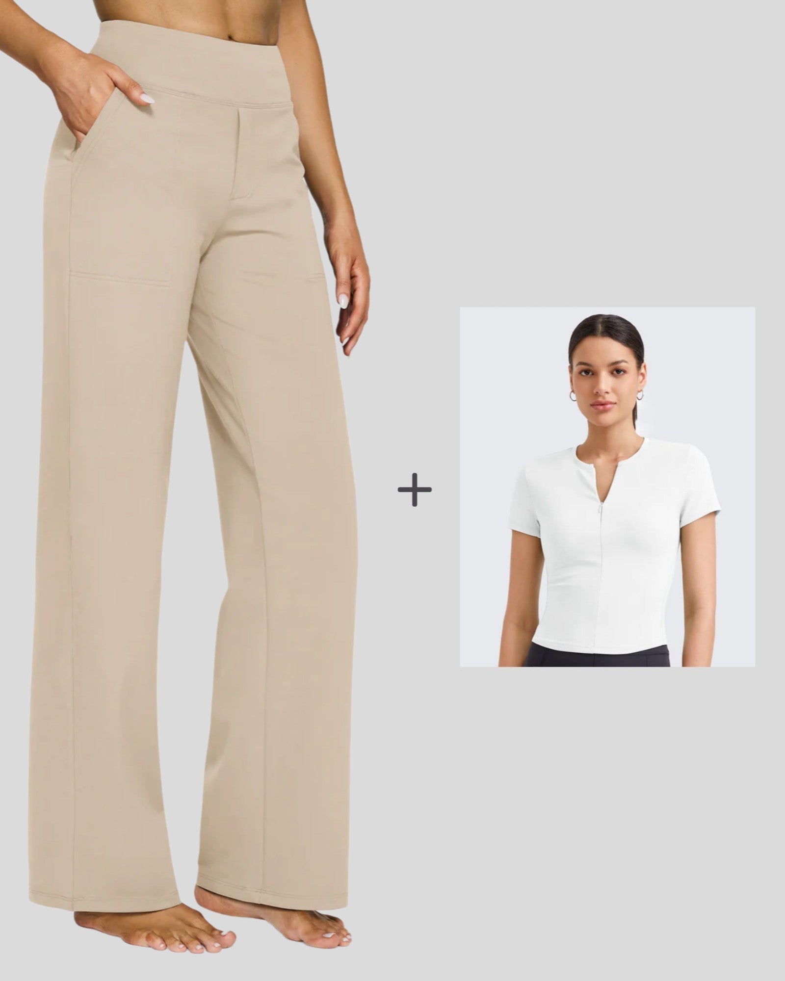Effortless Style | Women's Casual Pant Sets with Slim Fit Top | Comfortable Matching Outfit for Office and After-Work Activities