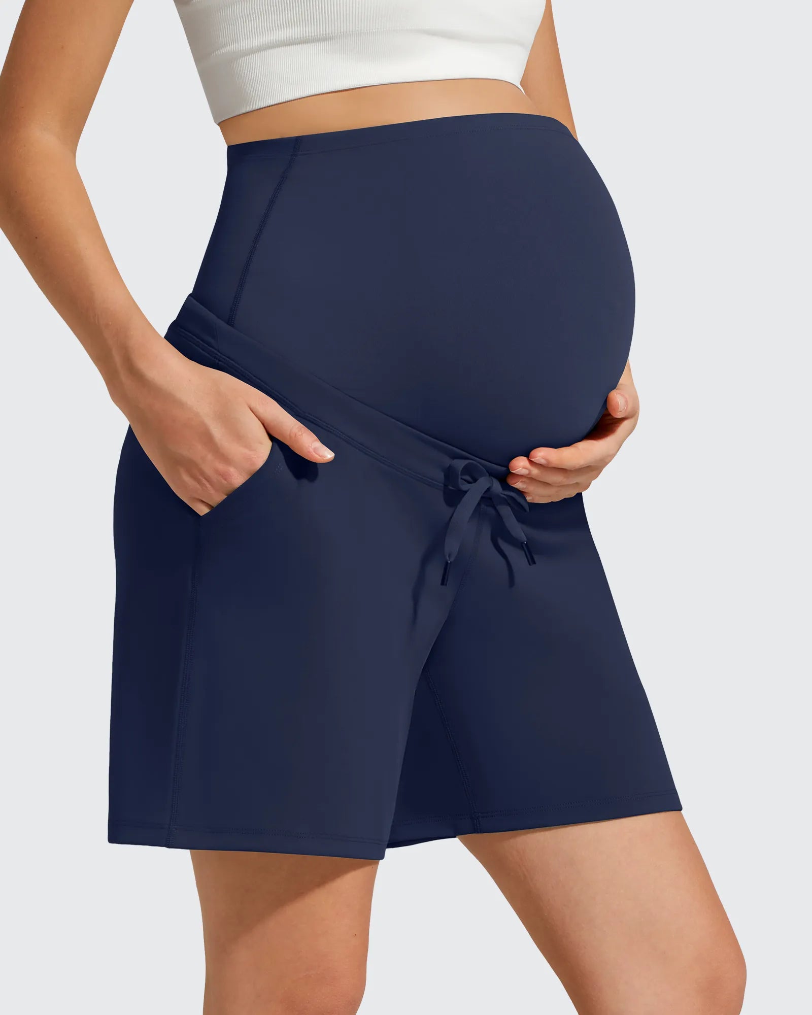EverGoing | Maternity Athletic Shorts with Adjustable Drawstring | Comfortable Fit for Active Expecting Mothers