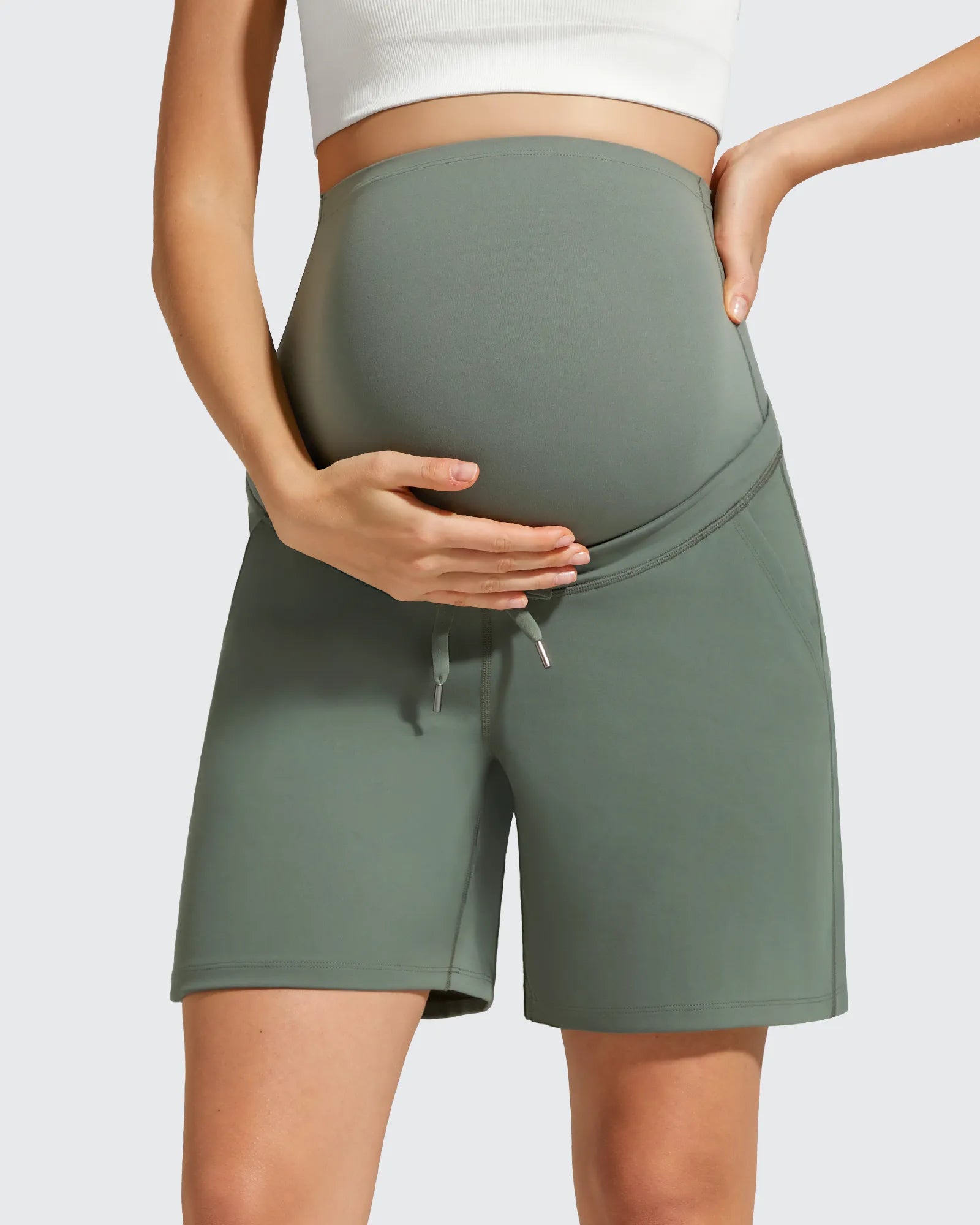 EverGoing | Maternity Athletic Shorts with Adjustable Drawstring | Comfortable Fit for Active Expecting Mothers