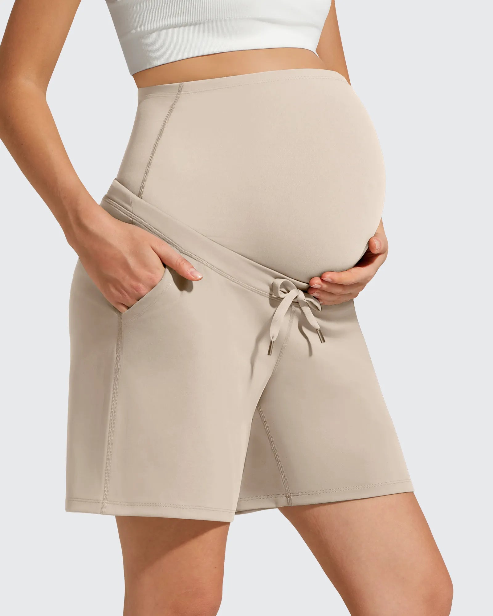 EverGoing | Maternity Athletic Shorts with Adjustable Drawstring | Comfortable Fit for Active Expecting Mothers