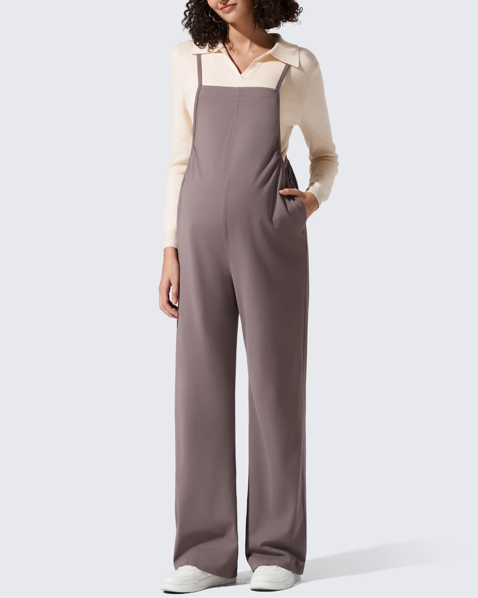 EverGoing | Maternity Jumpsuit with Adjustable Straps & Wide Legs | Comfortable Fit for Pregnant Women