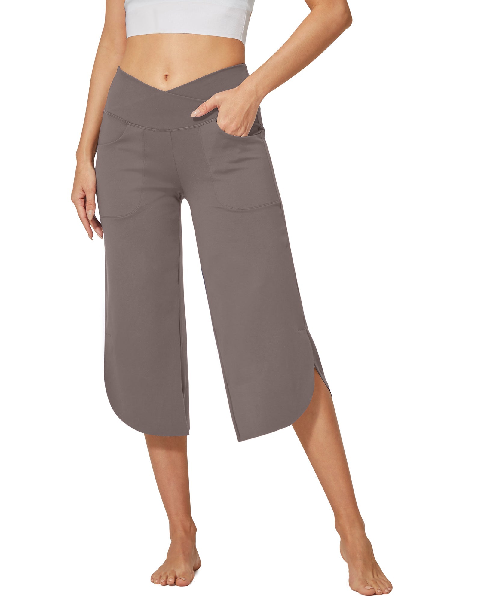 EverGoing | Women's Capri Pants with Wide Leg Design & Deep Pockets | Stylish Comfort for Everyday Wear
