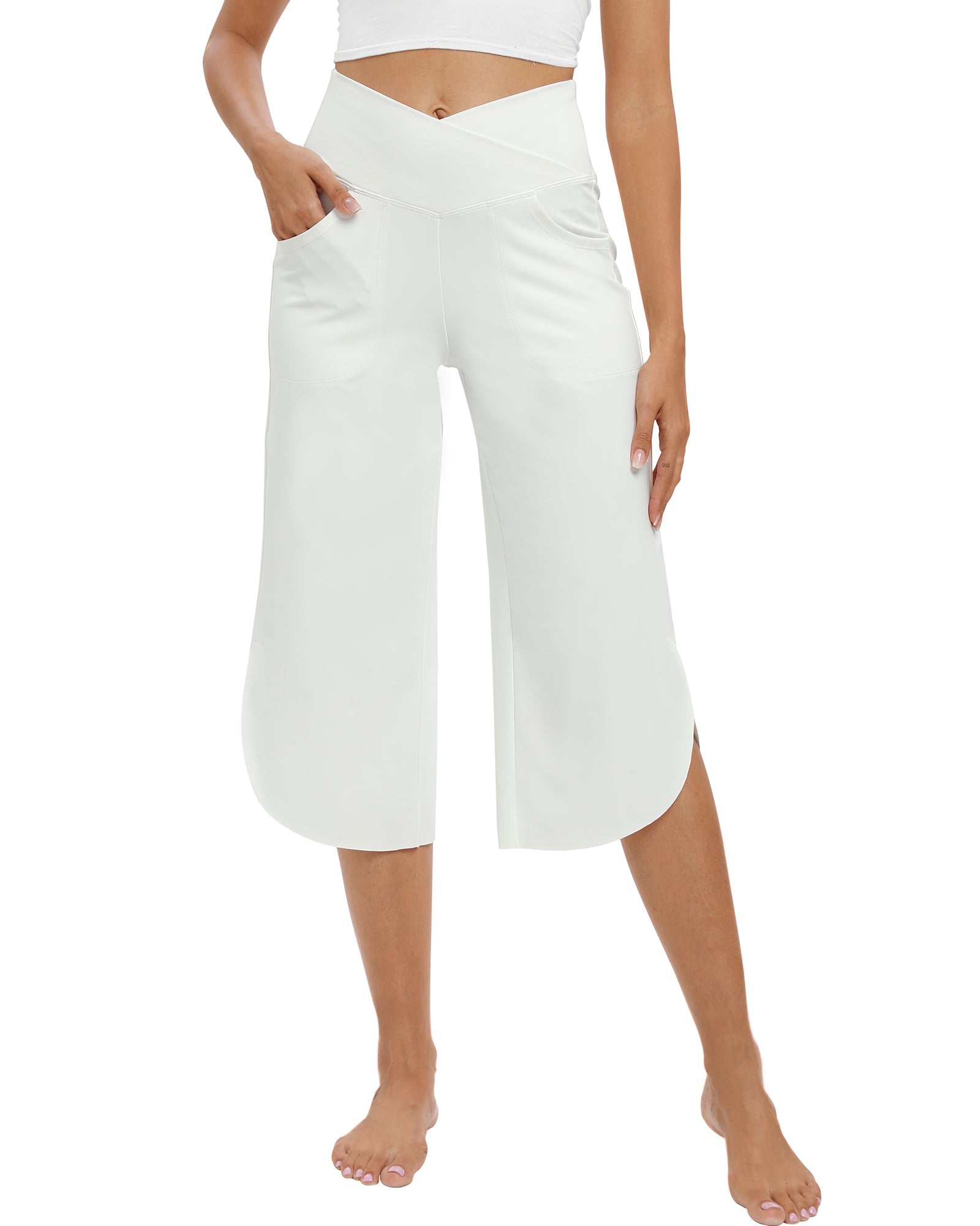 EverGoing | Women's Capri Pants with Wide Leg Design & Deep Pockets | Stylish Comfort for Everyday Wear