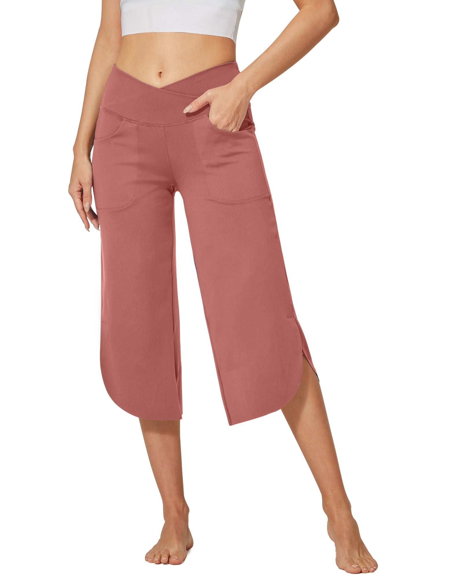 EverGoing | Women's Capri Pants with Wide Leg Design & Deep Pockets | Stylish Comfort for Everyday Wear