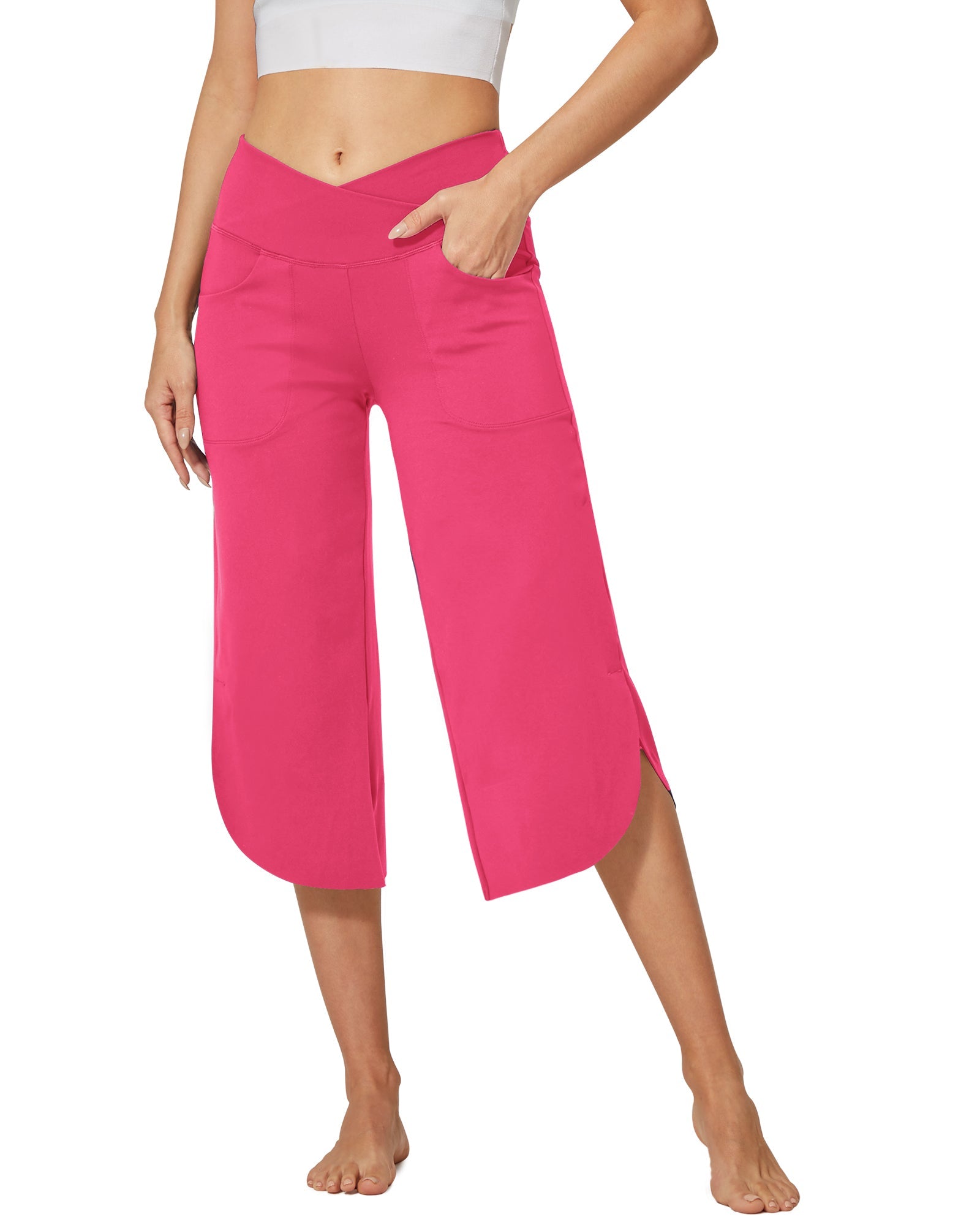 EverGoing | Women's Capri Pants with Wide Leg Design & Deep Pockets | Stylish Comfort for Everyday Wear
