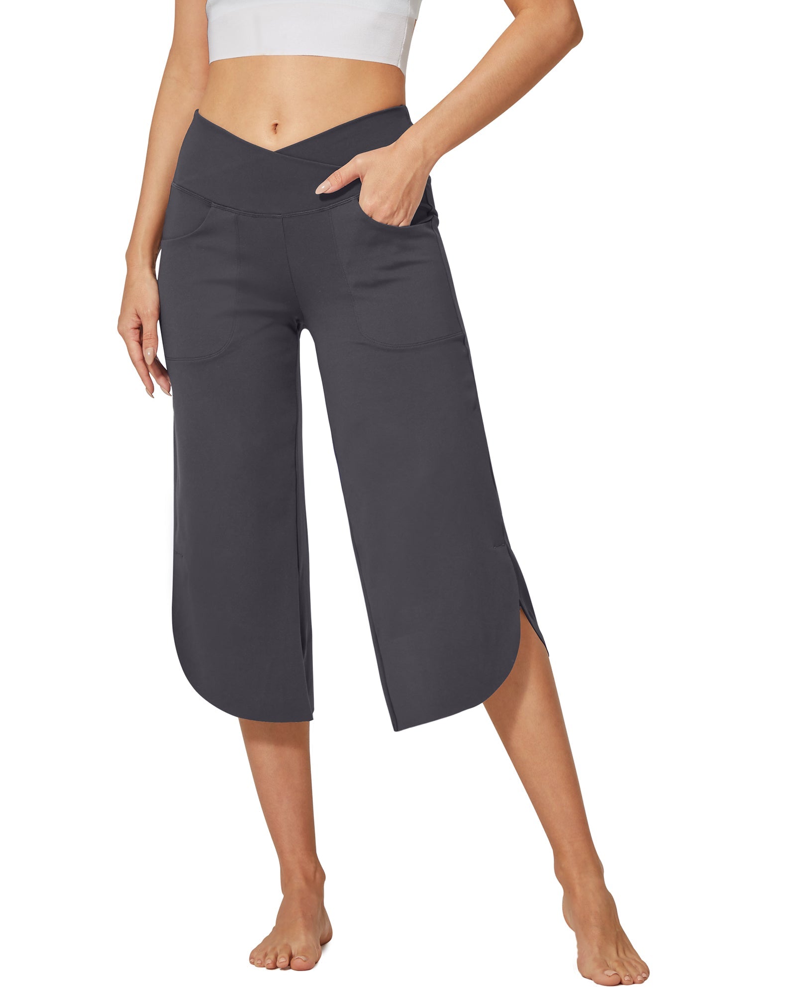 EverGoing | Women's Capri Pants with Wide Leg Design & Deep Pockets | Stylish Comfort for Everyday Wear