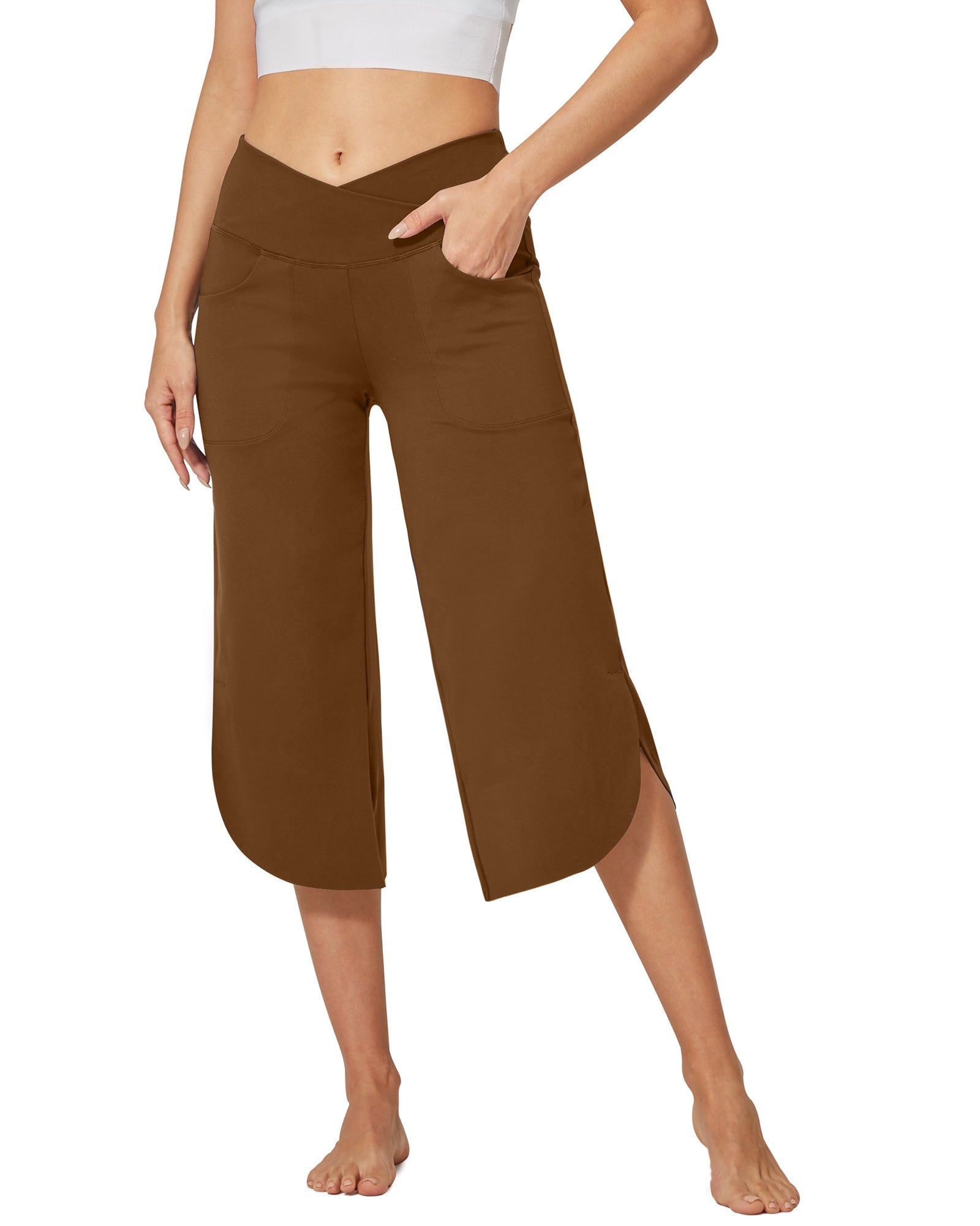 EverGoing | Women's Capri Pants with Wide Leg Design & Deep Pockets | Stylish Comfort for Everyday Wear