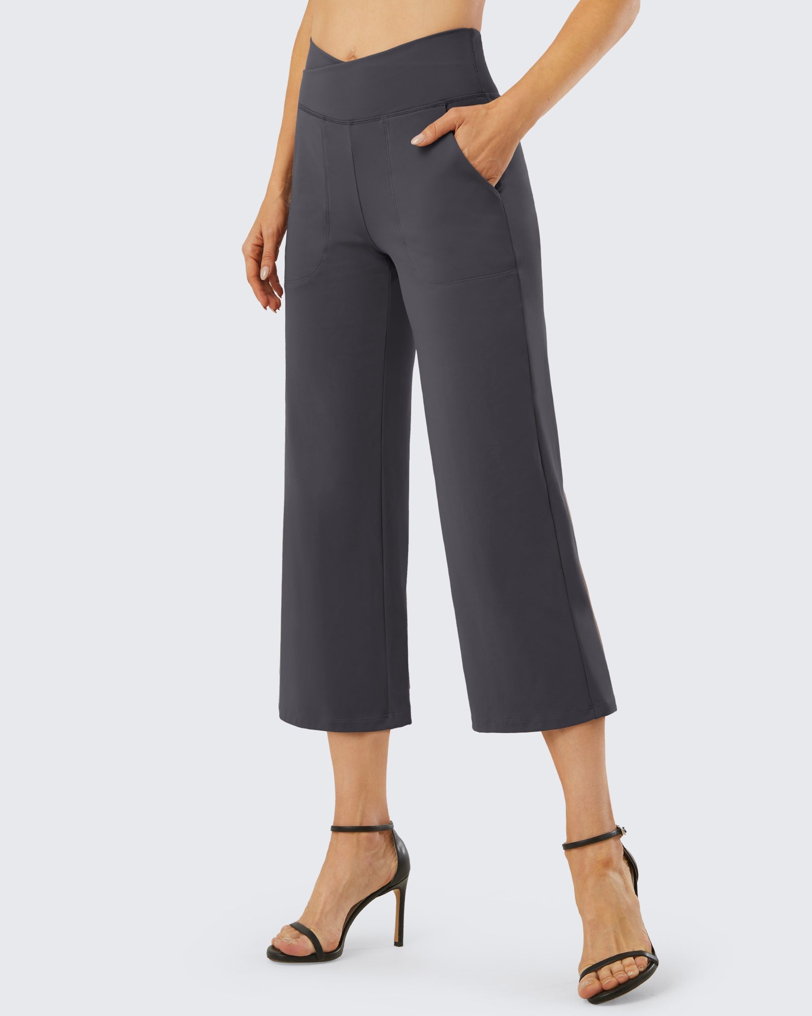 Everyday Style | Wide Leg High-Waisted Capri Pants with Flattering Fit | Perfect for Quick Errands