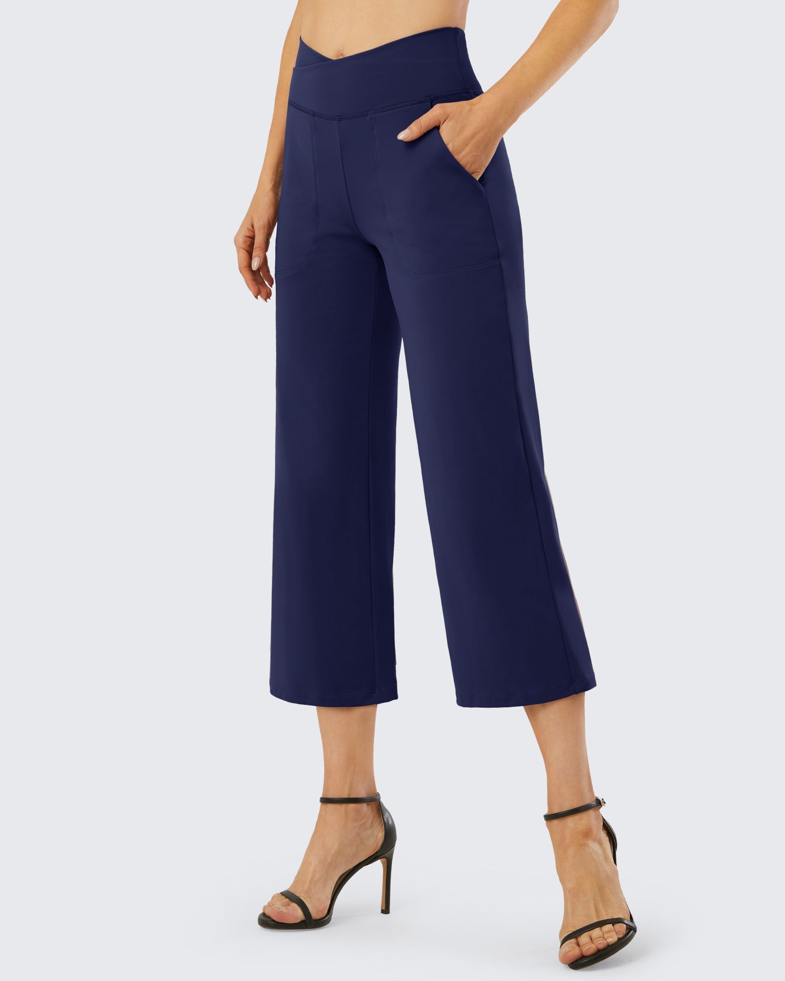 Everyday Style | Wide Leg High-Waisted Capri Pants with Flattering Fit | Perfect for Quick Errands
