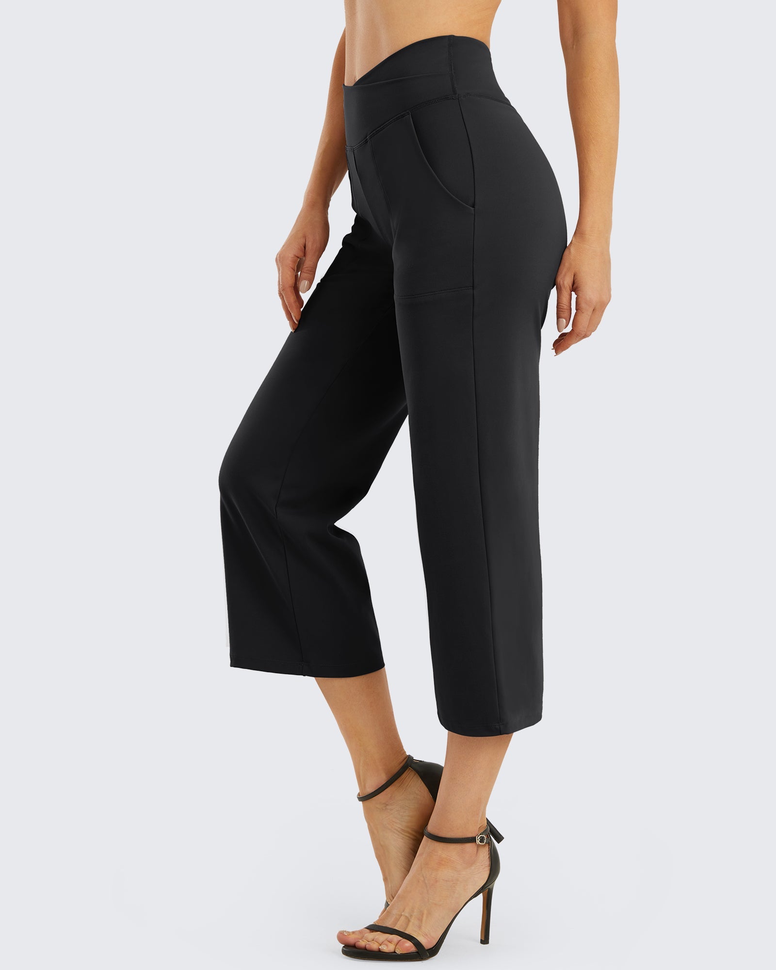 Everyday Style | Wide Leg High-Waisted Capri Pants with Flattering Fit | Perfect for Quick Errands