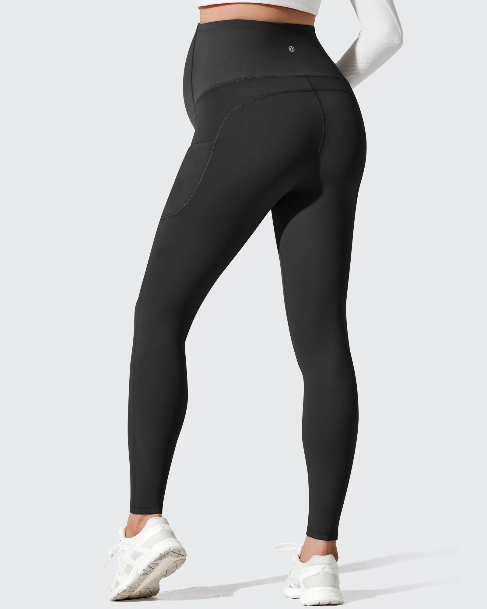 Fleece Lined Maternity Leggings with Stretchy Comfort | Warmth for Expecting Mothers