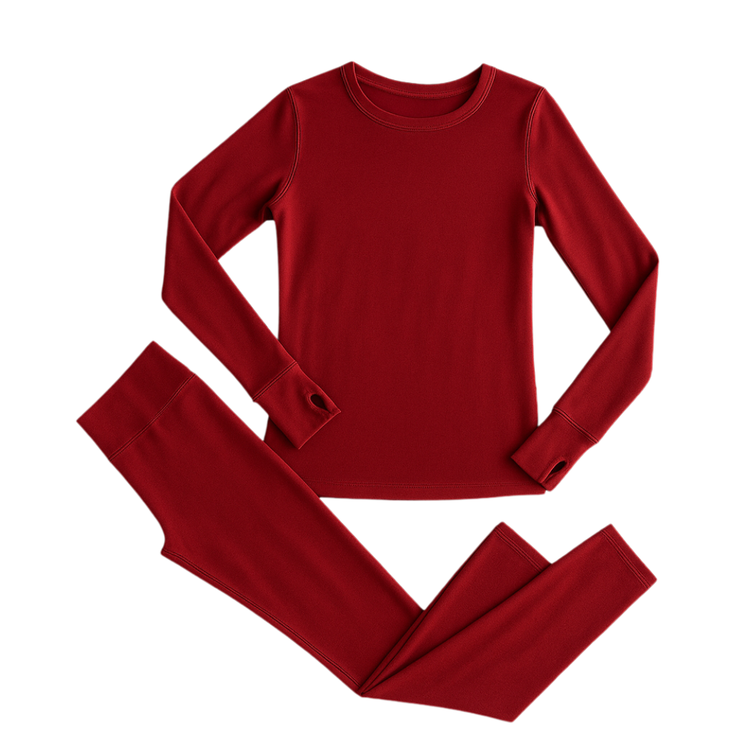 Fleece Lined Thermal Base Layer Set | Women's Thermal Leggings & Top for Ultimate Warmth