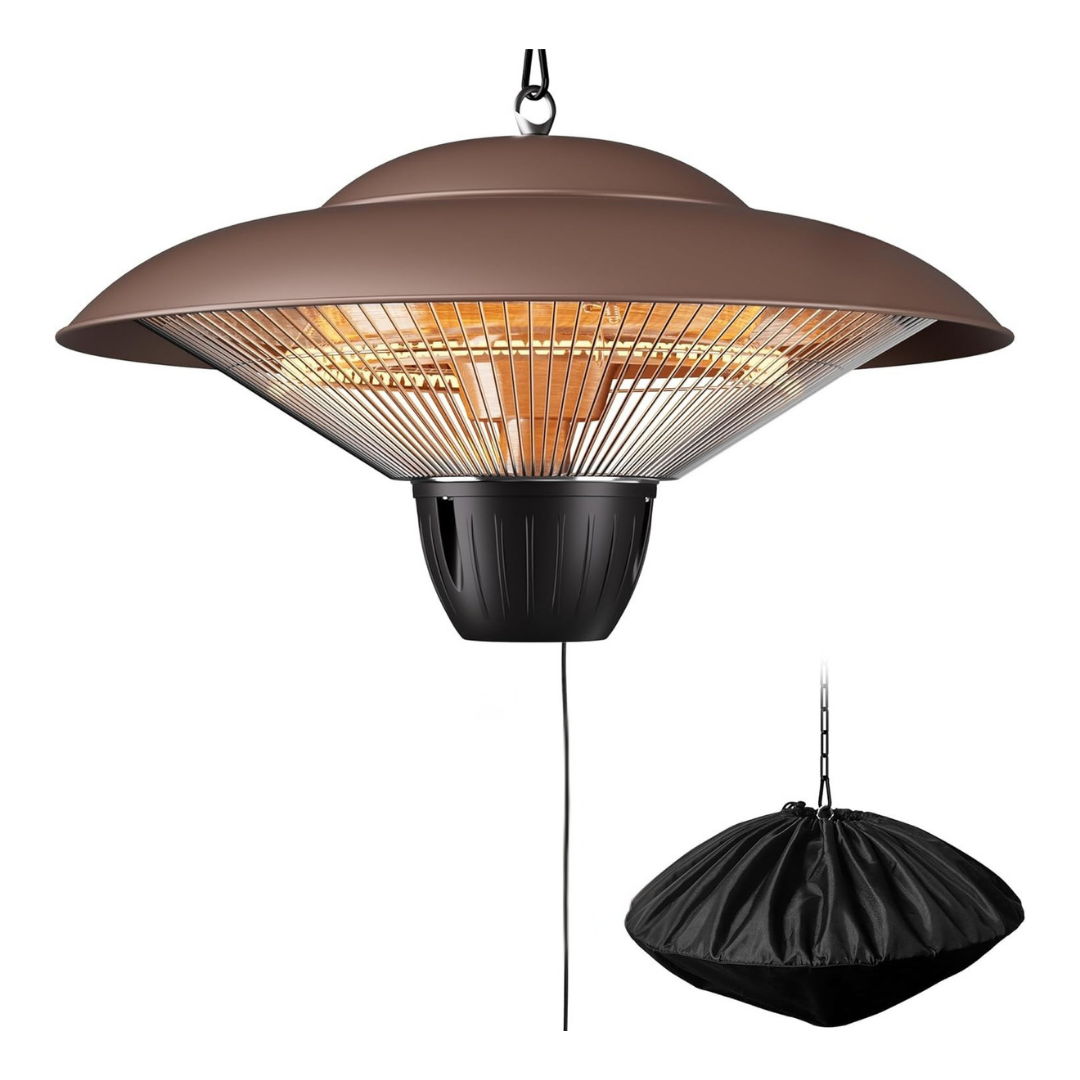 Infrared Outdoor Patio Heater | 1500W Ceiling-Mounted Design with Adjustable Chains | Efficient Heating for Outdoor Comfort