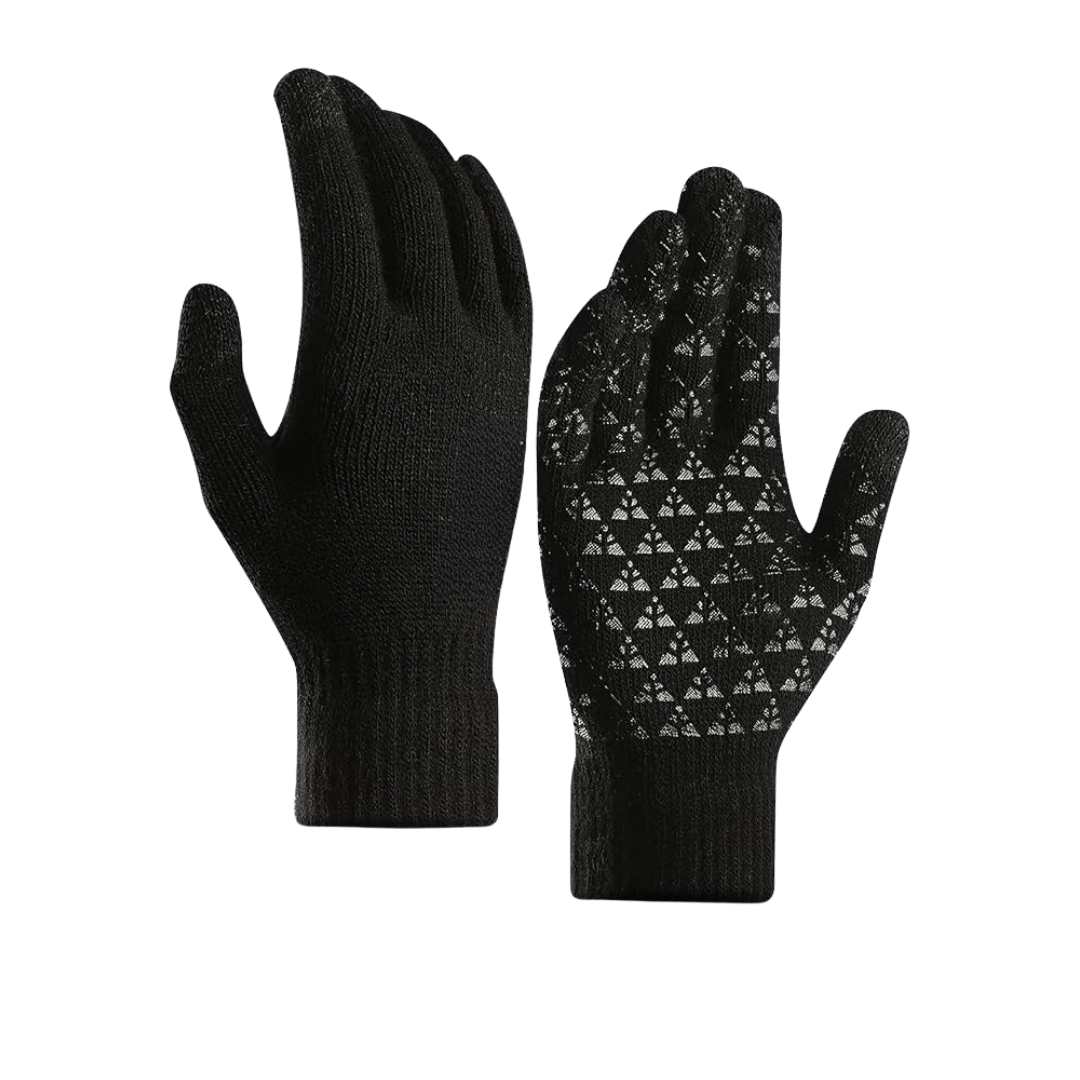 Knit Touchscreen Winter Gloves with Silicone Grip | Thermal Lining for Warmth and Comfort