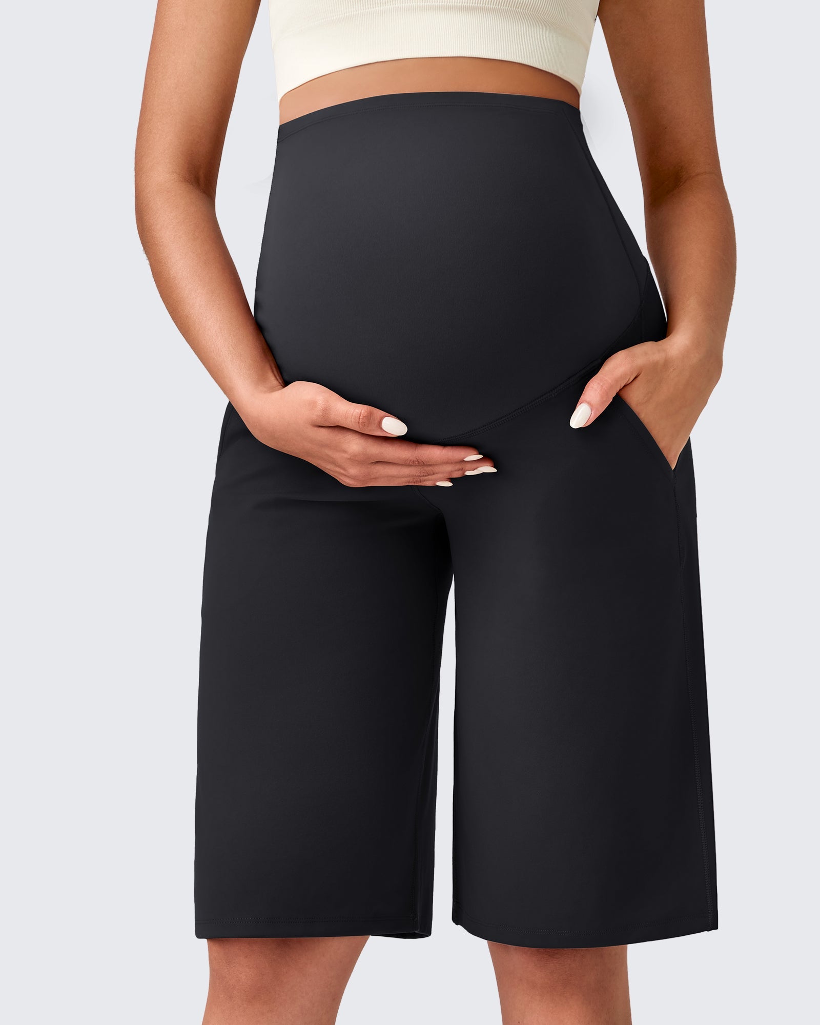 Maternity Athletic Shorts with Stretch Fabric | Comfortable Fit for Active Moms