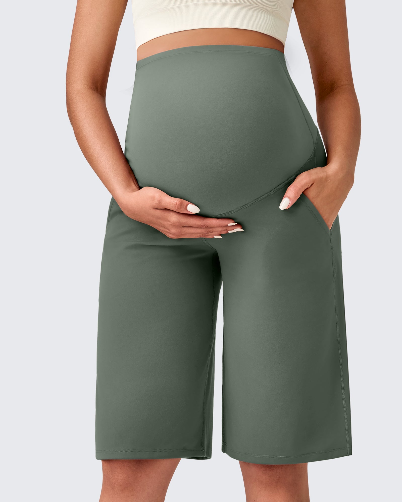 Maternity Athletic Shorts with Stretch Fabric | Comfortable Fit for Active Moms