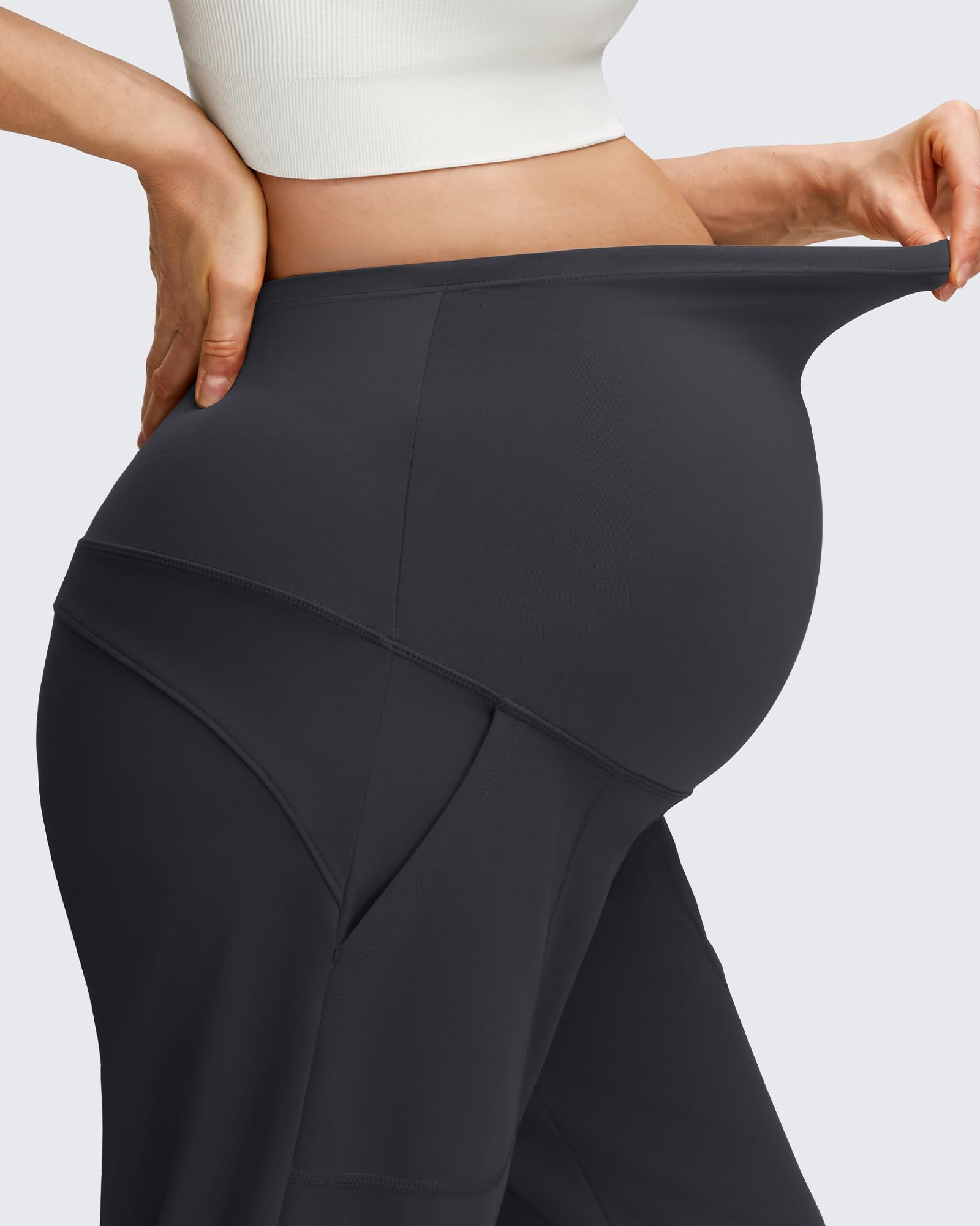Maternity Joggers | Over-The-Belly Support Sweatpants with Stretchy Comfort | Perfect for All-Day Wear