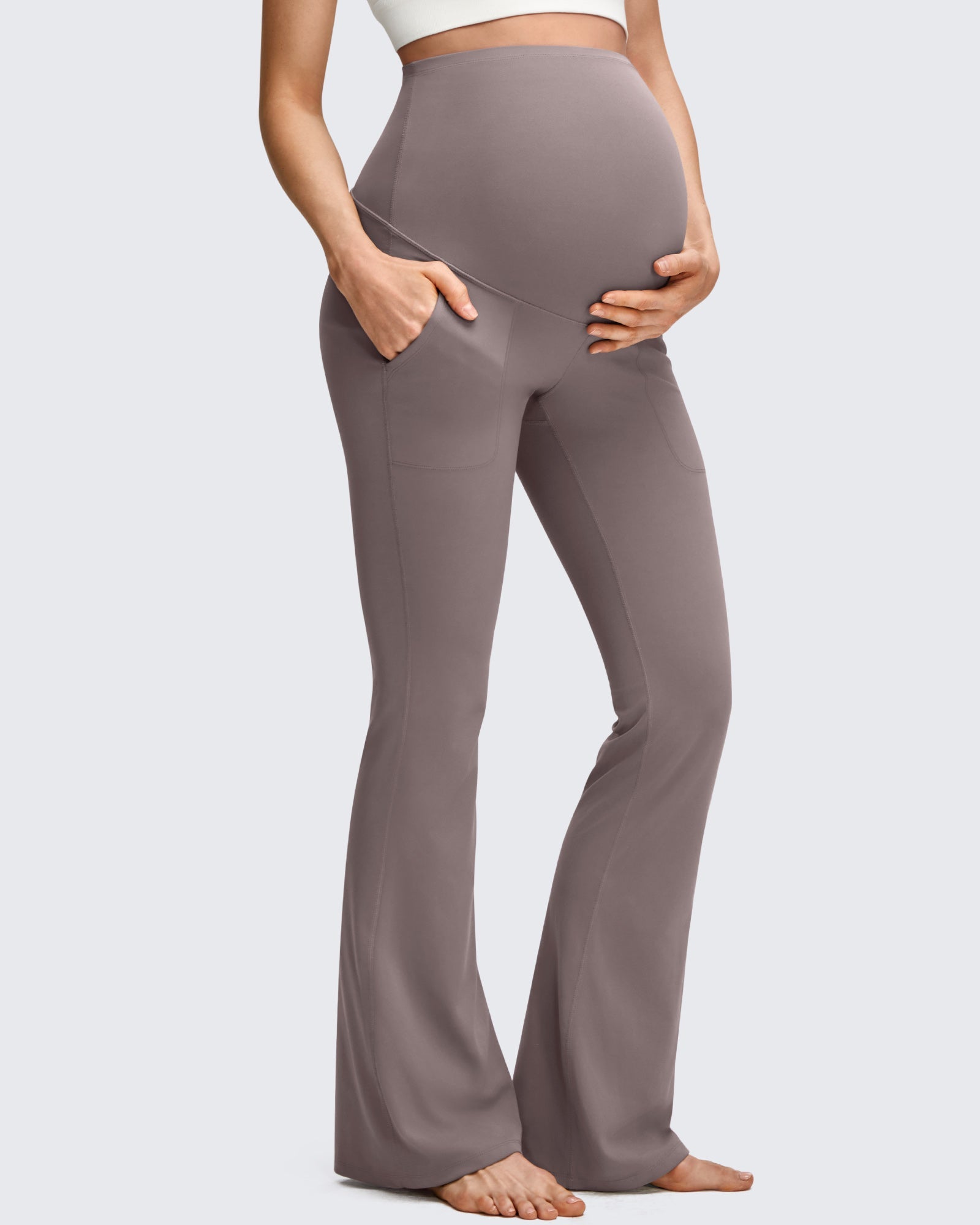 Maternity Leggings with Pockets | Soft Flare Design for Comfort and Style