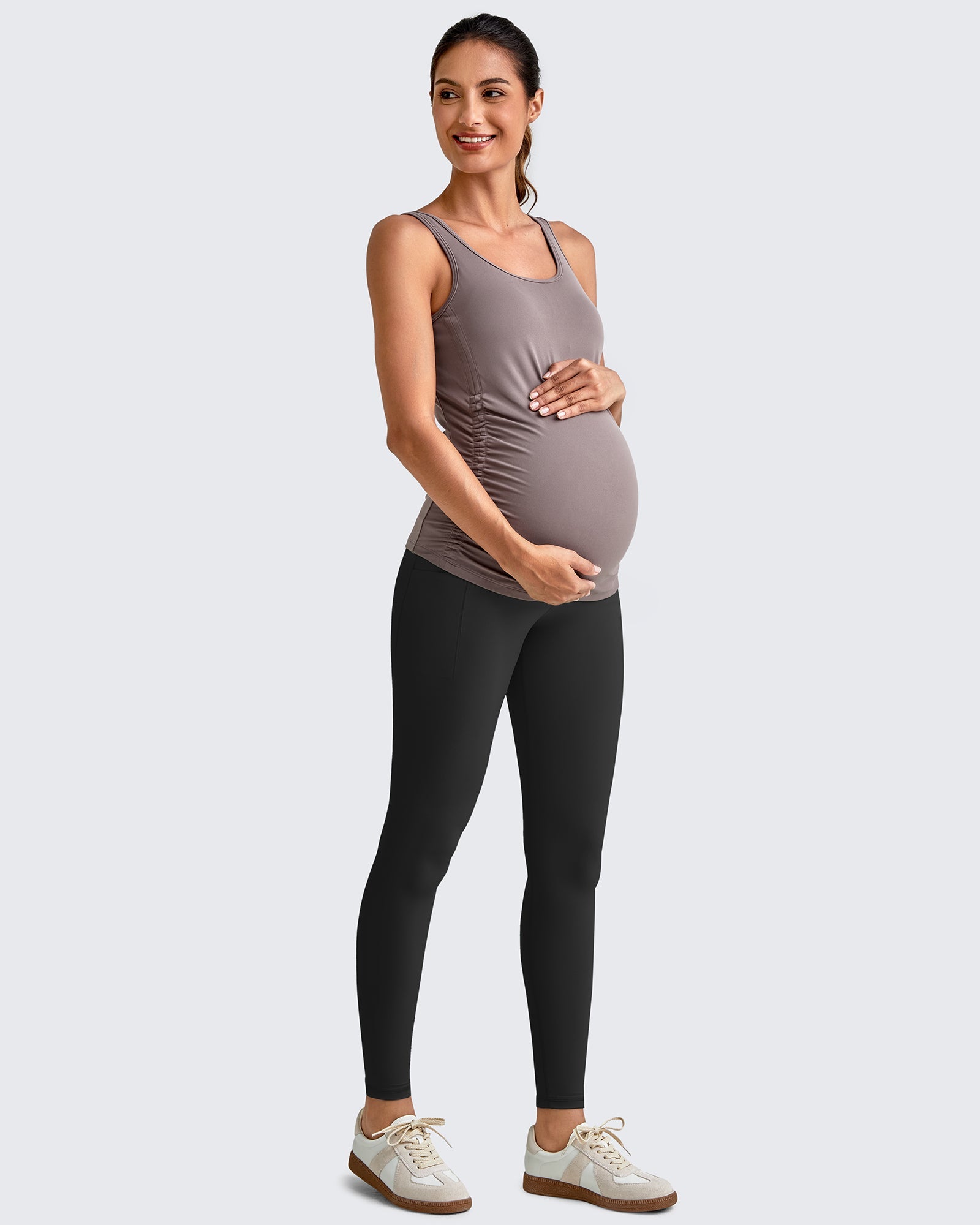 Maternity Yoga Leggings with Pockets | High Elasticity & Breathable Fabric for Comfort During Pregnancy